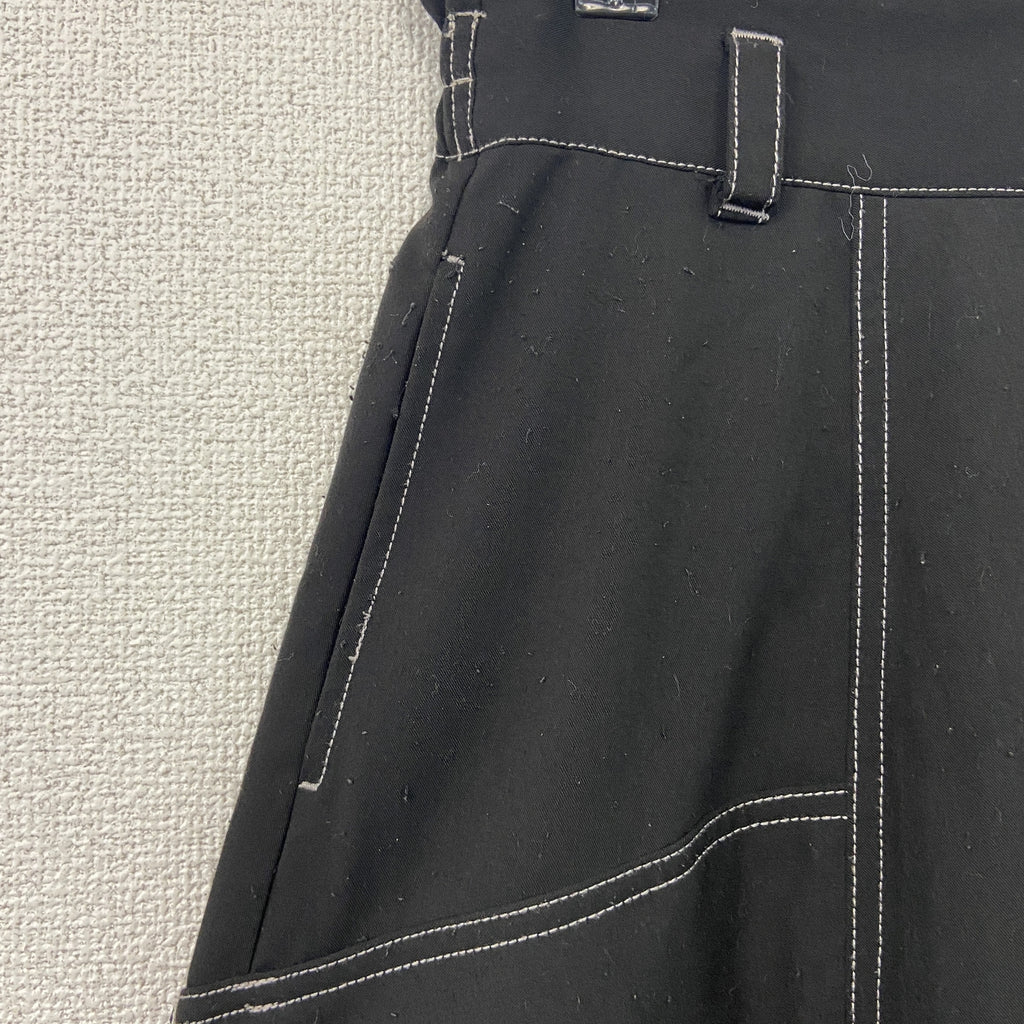 179WG NICOLE CLUB　179ダブリュウジイニコルクラブ　Aライン切り替えスカート　黒　ブラック　古着