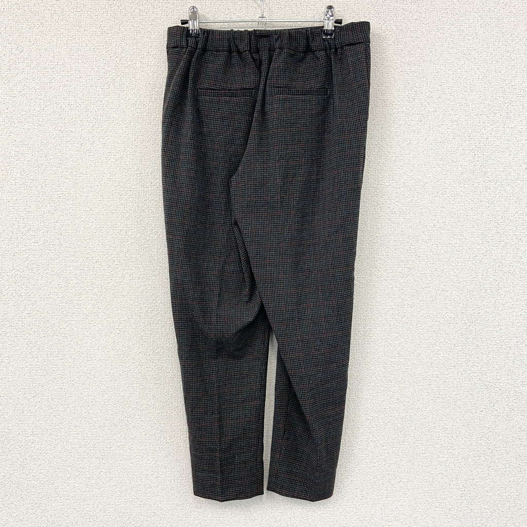 クロップドパンツ/サブリナパンツ　チェック柄　総柄　古着
