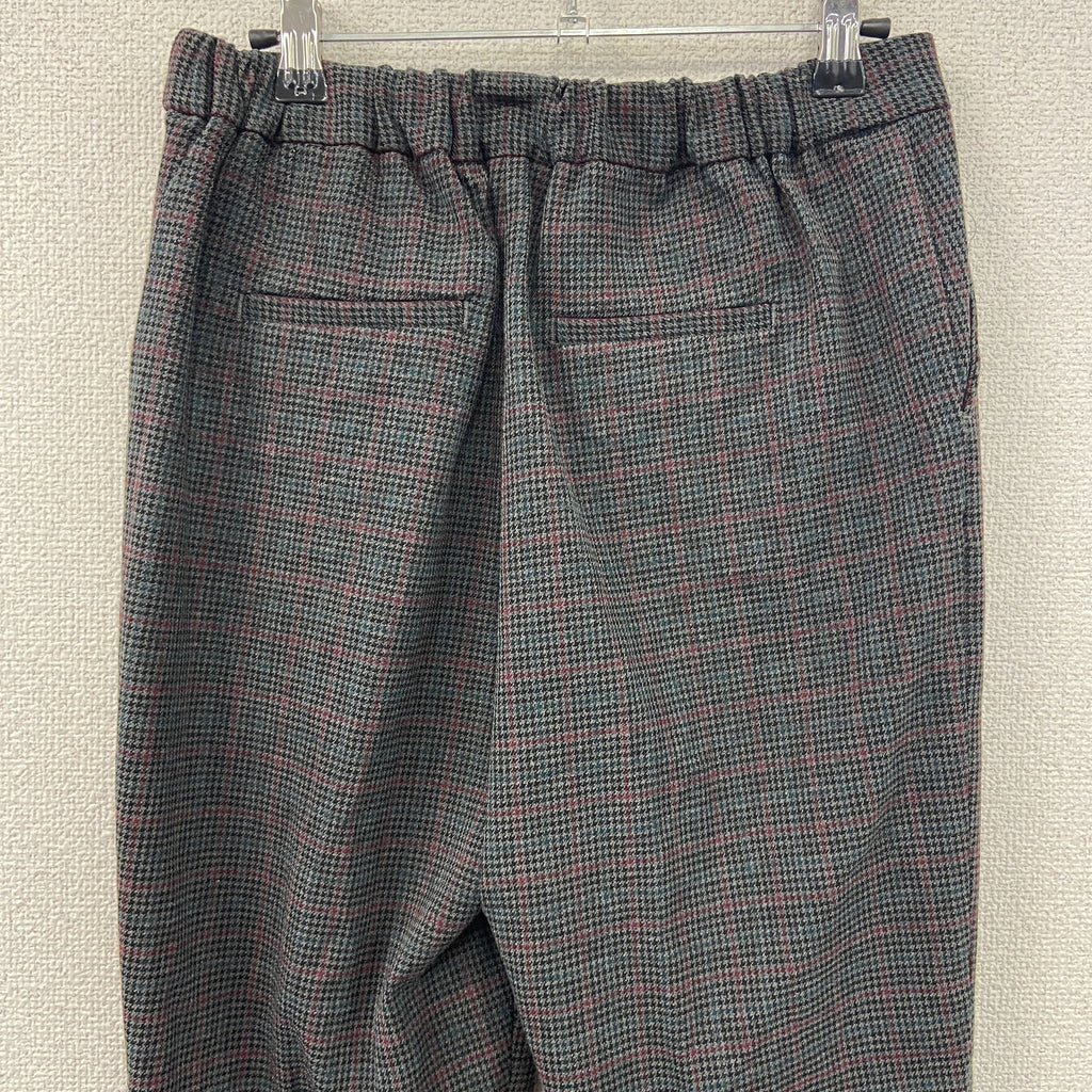 クロップドパンツ/サブリナパンツ　チェック柄　総柄　古着