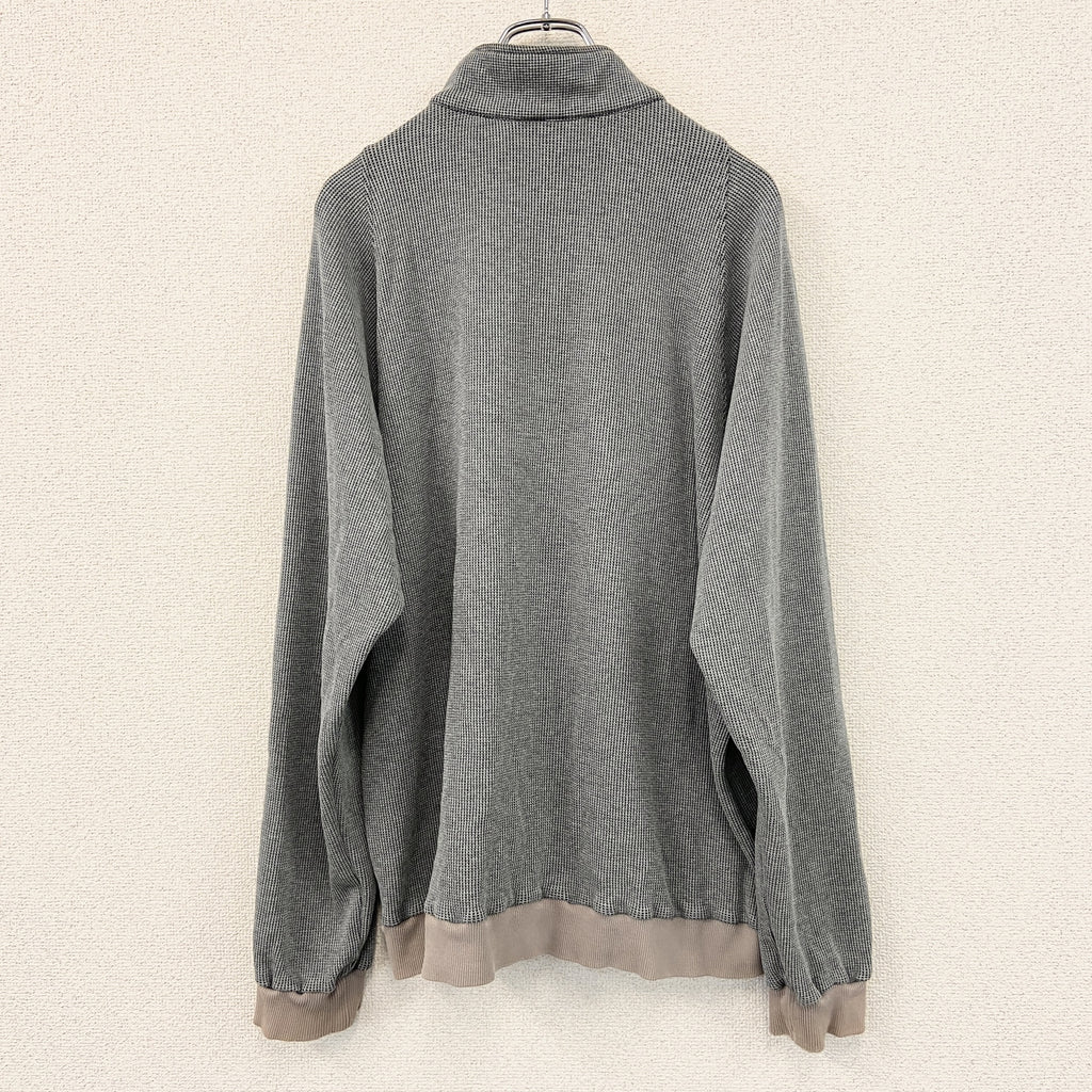 Kappa　カッパ　ハーフジップトレーナー　灰色　グレー　古着