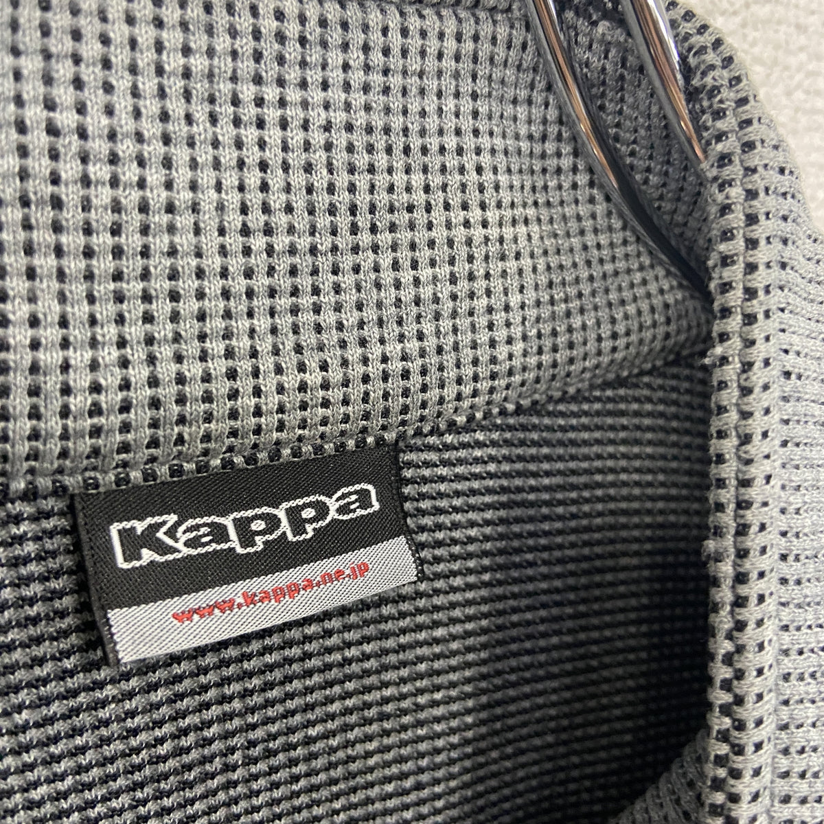 Kappa　カッパ　ハーフジップトレーナー　灰色　グレー　古着
