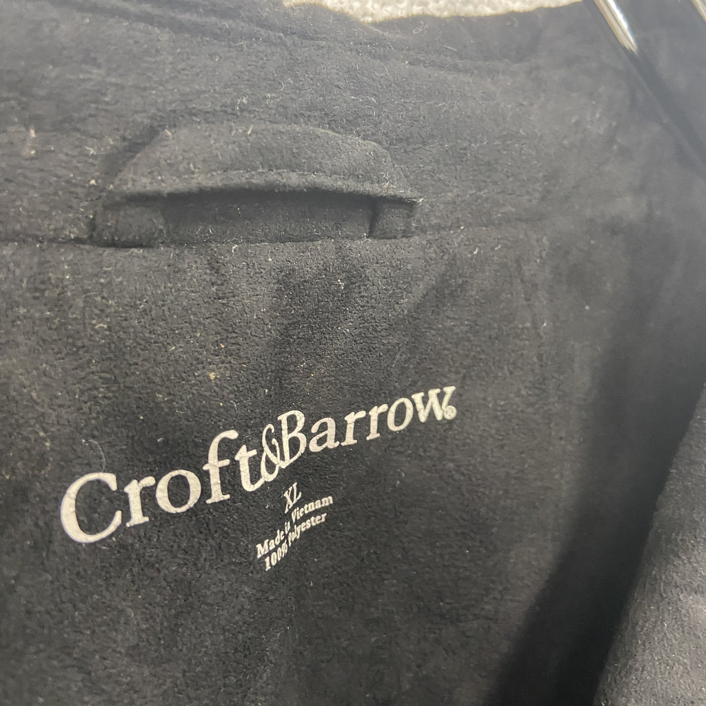 Croft&Barrow　スイングトップ/フルジップジャケット　黒　ブラック　XLサイズ　古着