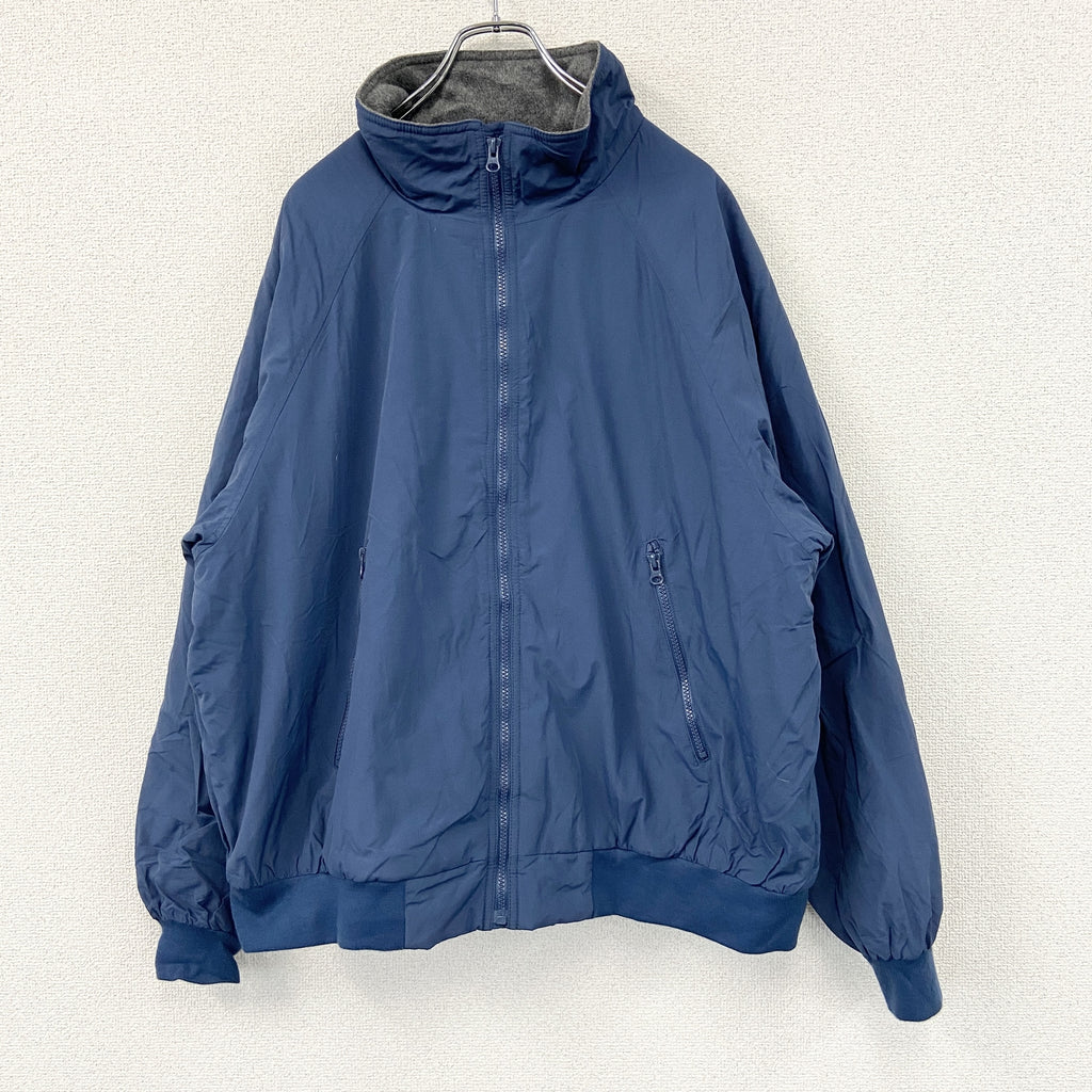 ST.JHON'S BAY　フルジップナイロンジャケット　フリースライナー　青　ブルー　XLサイズ　古着