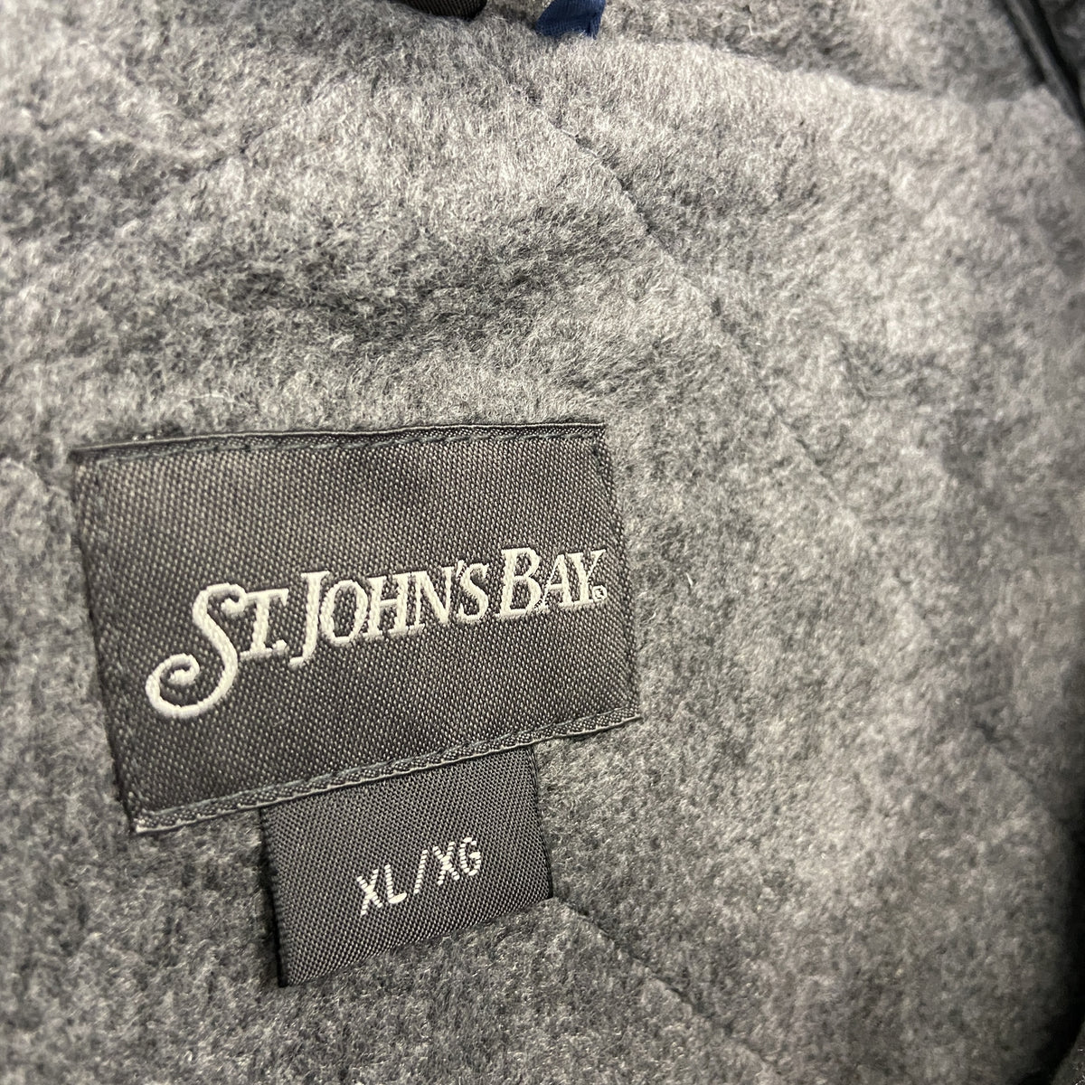 ST.JHON'S BAY　フルジップナイロンジャケット　フリースライナー　青　ブルー　XLサイズ　古着