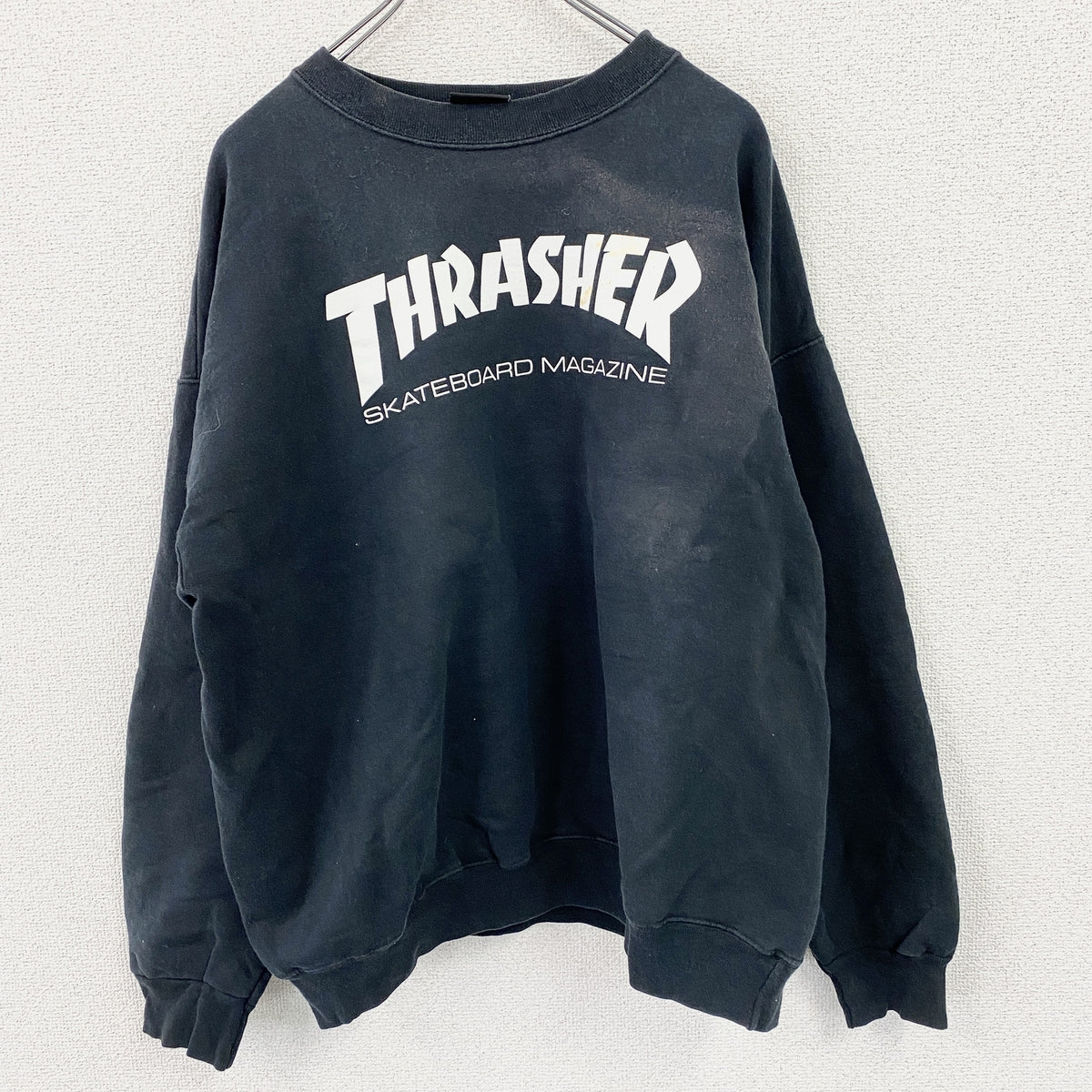 00's　THRASHER　スラッシャー　スウェット/トレーナー　黒　ブラック　XLサイズ　古着