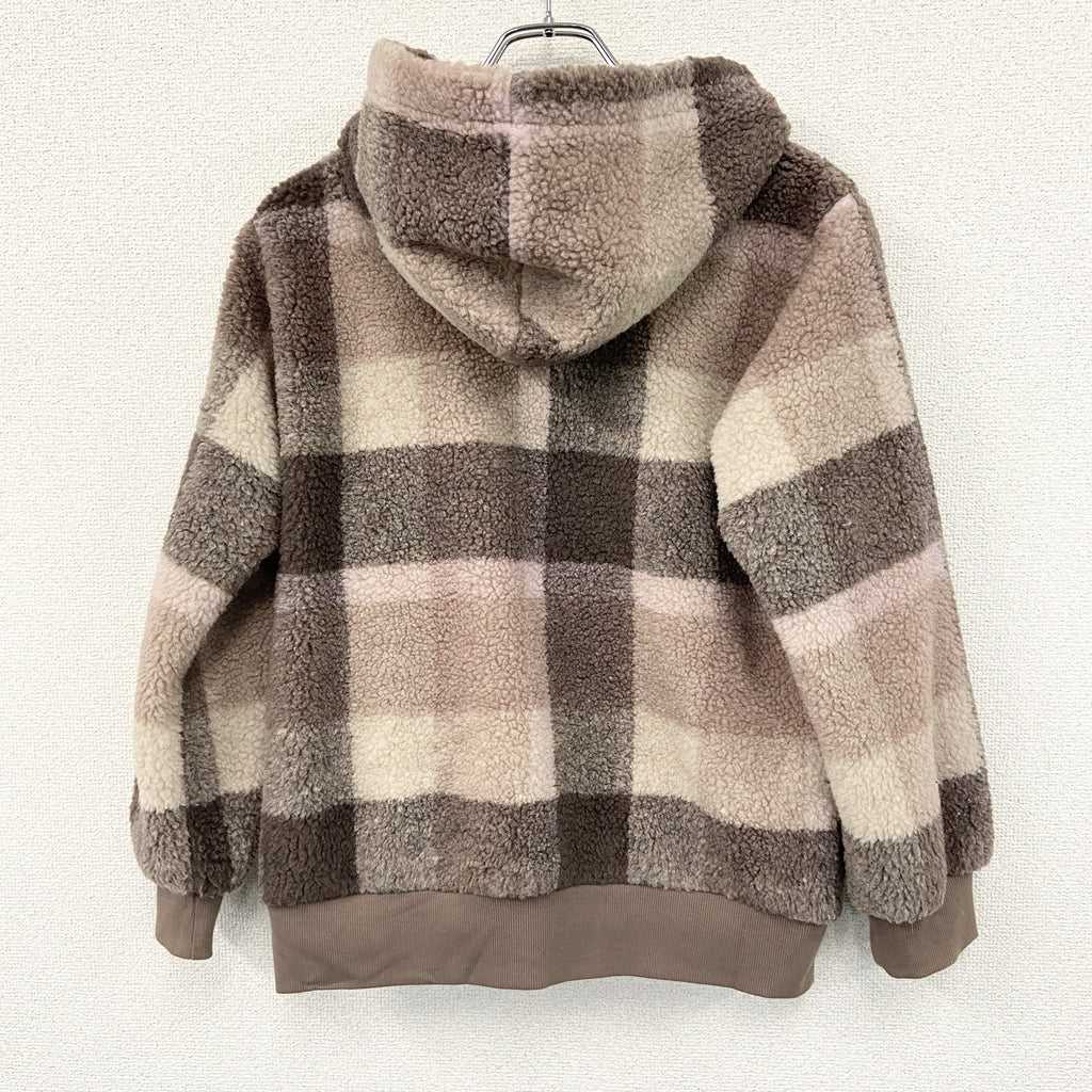 BLUE LABEL　ブルーレーベル　フルジップフリースパーカー/フーディー　マルチカラー　38サイズ フード付き メンズ ポリエステル 古着