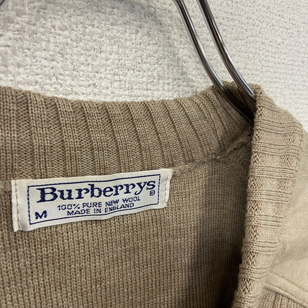 Burberrys　バーバリーズ　ニットセーター　ベージュ　Mサイズ メンズ ウール 古着