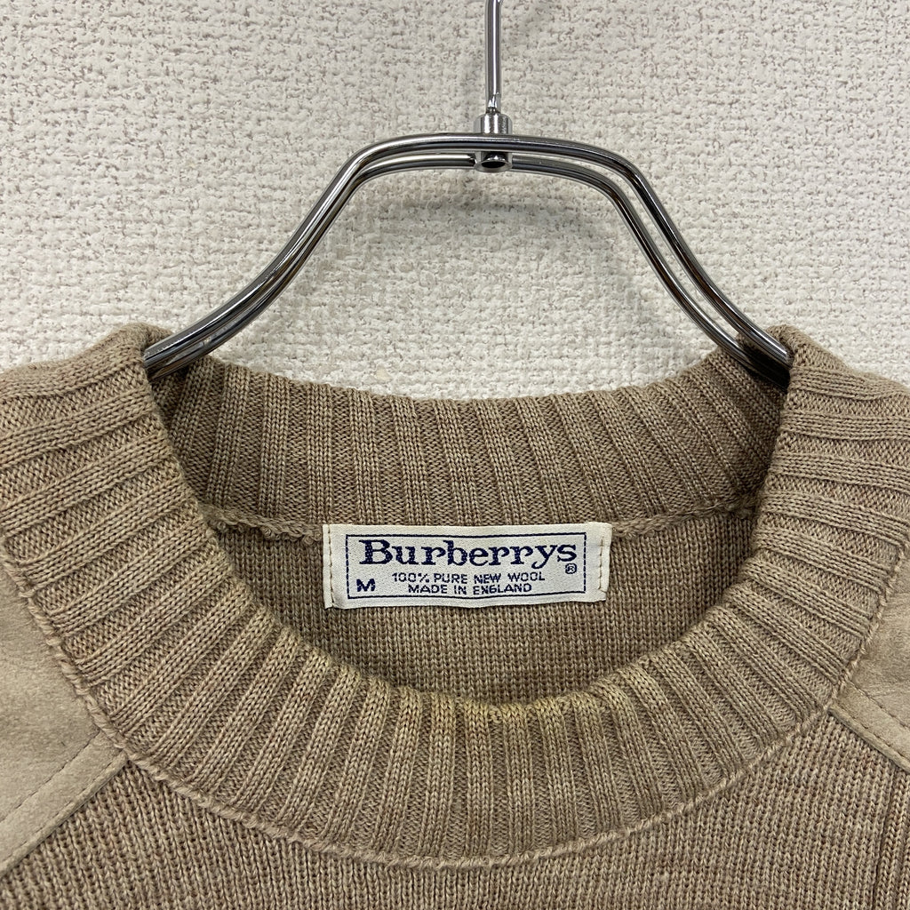 Burberrys　バーバリーズ　ニットセーター　ベージュ　Mサイズ メンズ ウール 古着
