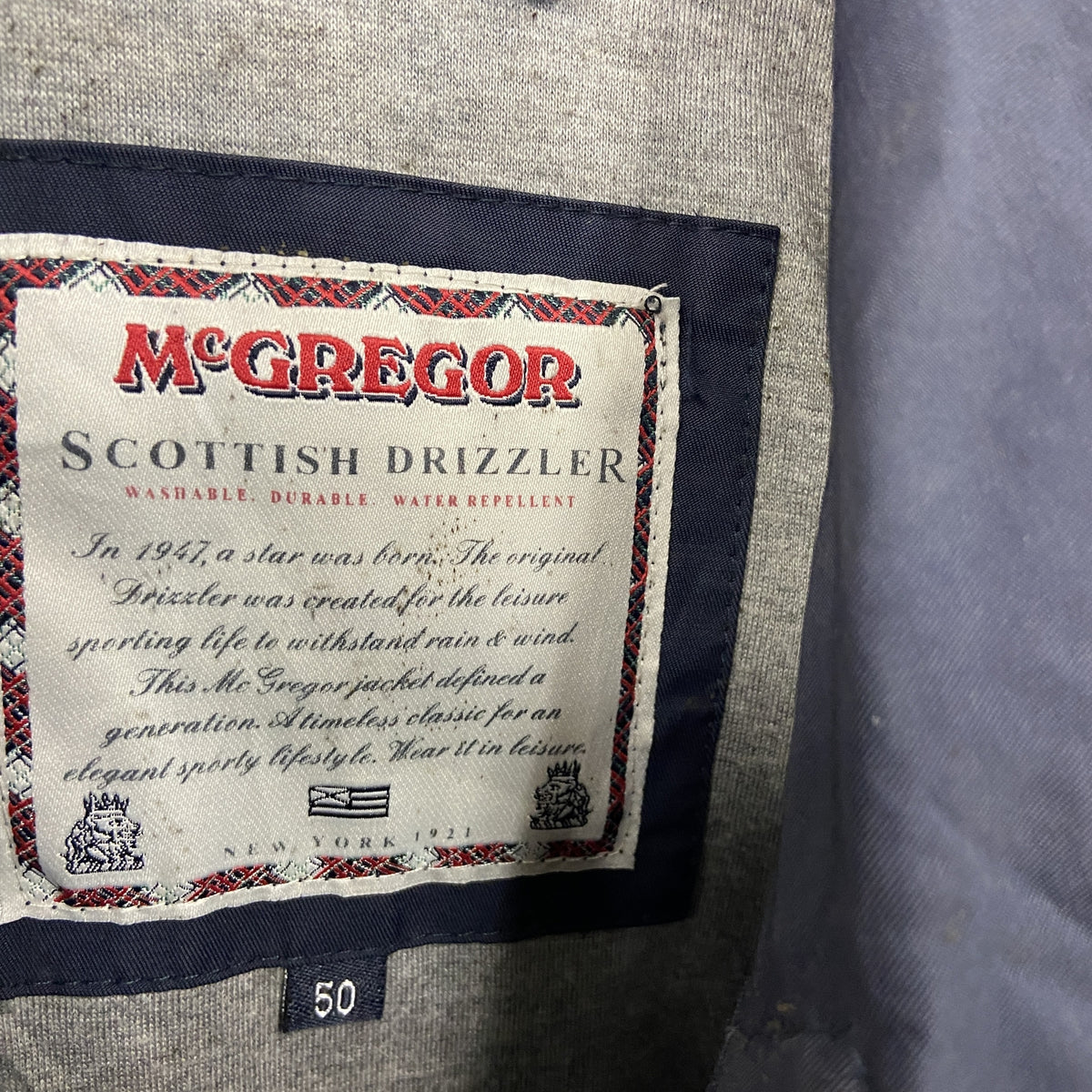 McGREGOR　スイングトップ/フルジップブルゾン　紺　ネイビー ライトアウター メンズ 古着