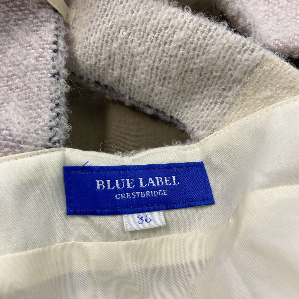BLUE LABEL　キャミワンピース　ボタン開き　チェック柄　マルチカラー　36サイズ　古着