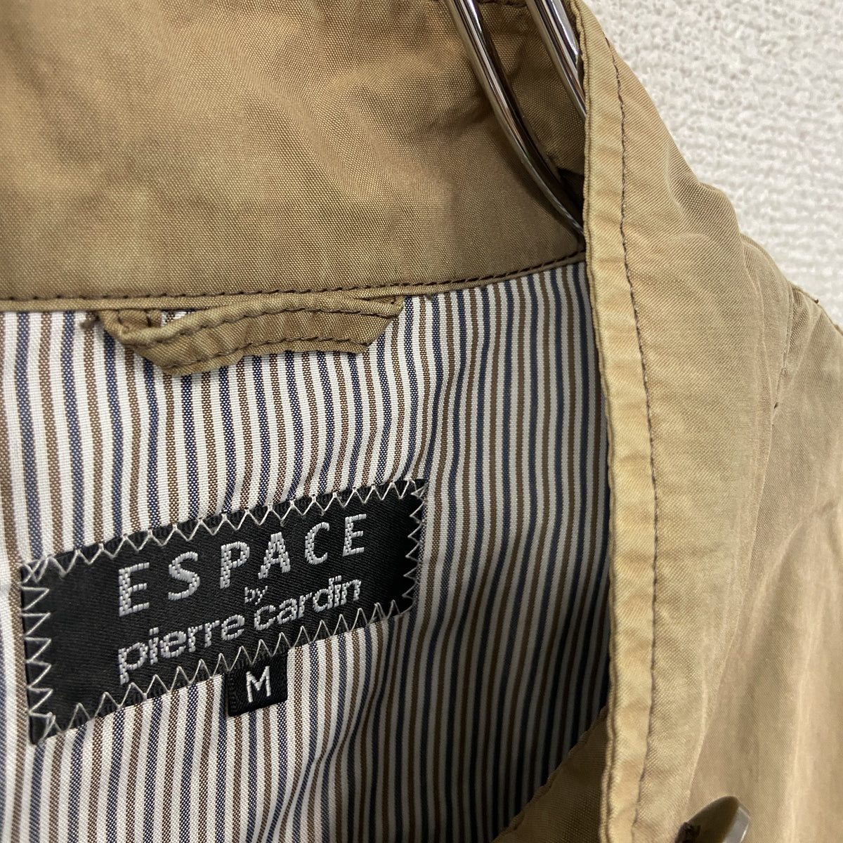 ESPACE by pierre cardin　エスパスバイピエールカルダン　スイングトップ/フルジップブルゾン　ベージュ　Mサイズ　古着