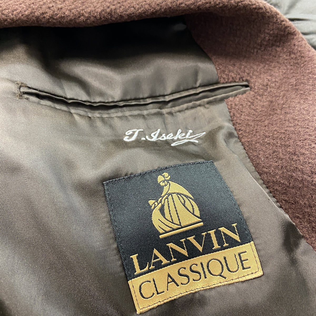 LAVIN CLASSIQUE　アンゴラ混ウールテーラードジャケット/ブレザー　茶色　ブラウン　古着