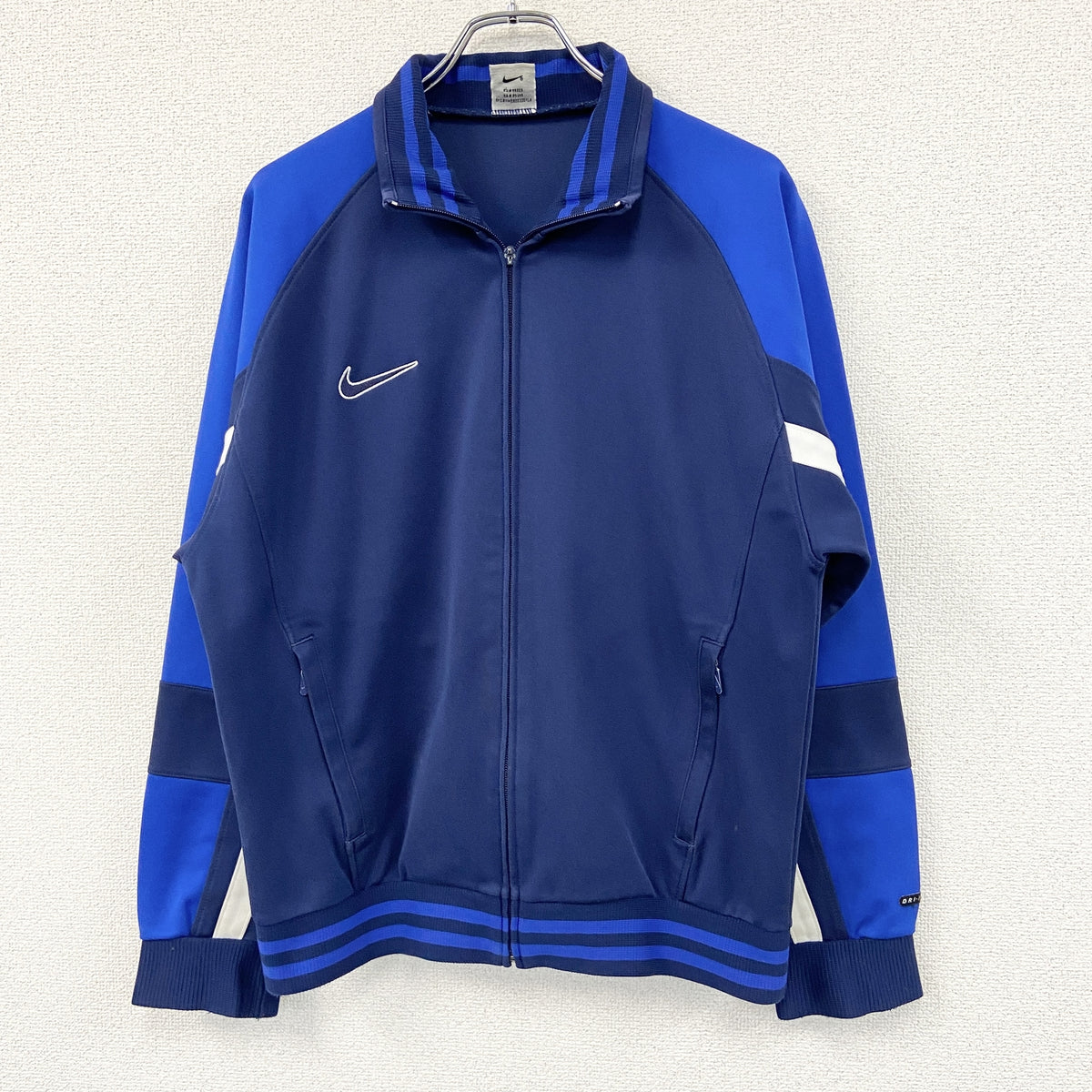 NIKE　ナイキ　トラックジャケット/ジャージ　スウッシュ　青　ブルー　XLサイズ　古着