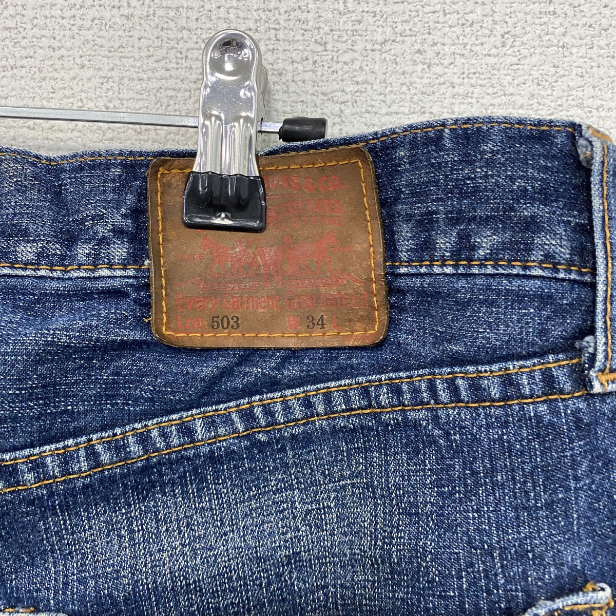 Levi's　リーバイス　503　デニムハーフパンツ/ジーンズ　ジップフライ　インディゴ　W34サイズ　古着