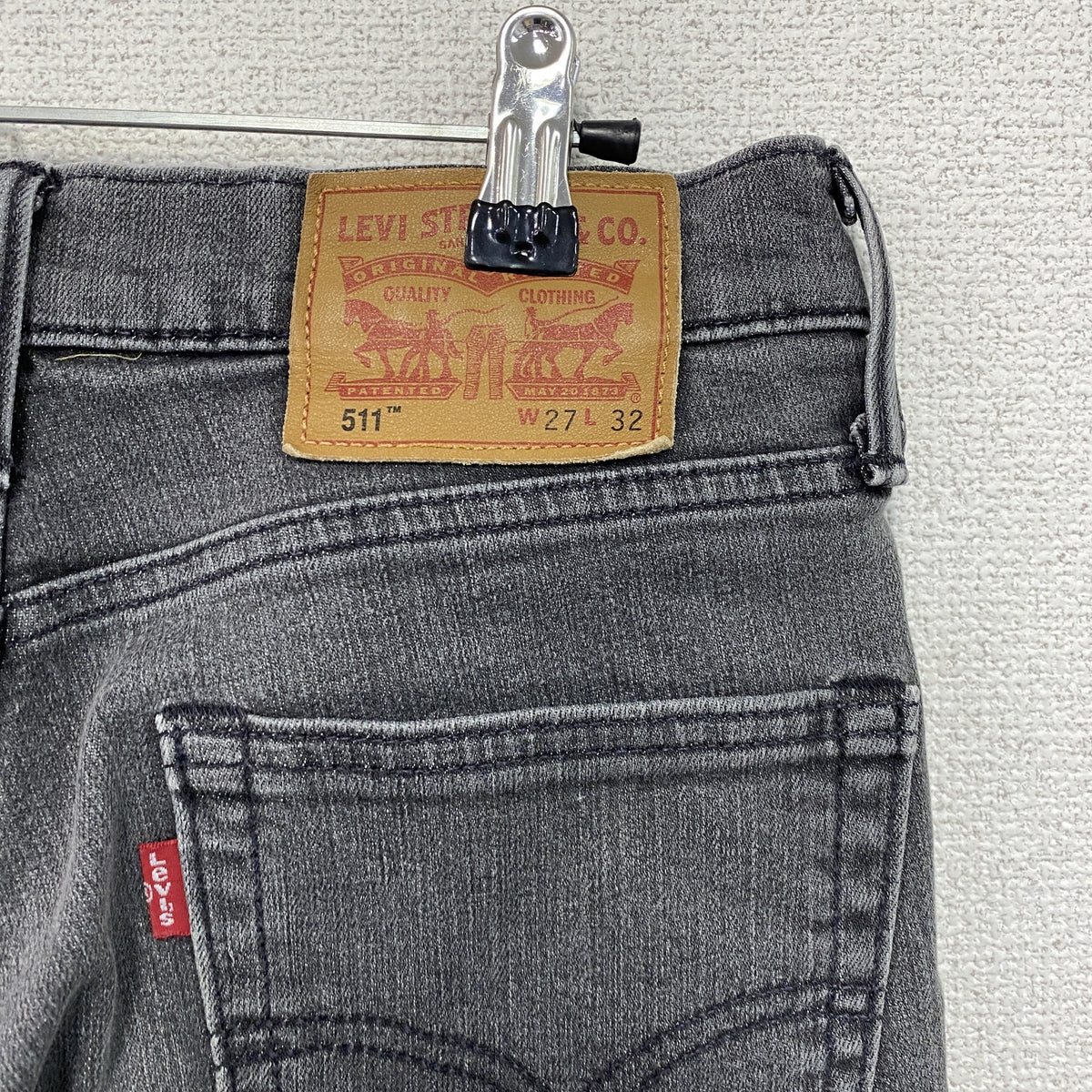 Levi's　リーバイス　511　デニムパンツ/ジーンズ　ジップフライ　グレー　Ｗ27サイズ　古着