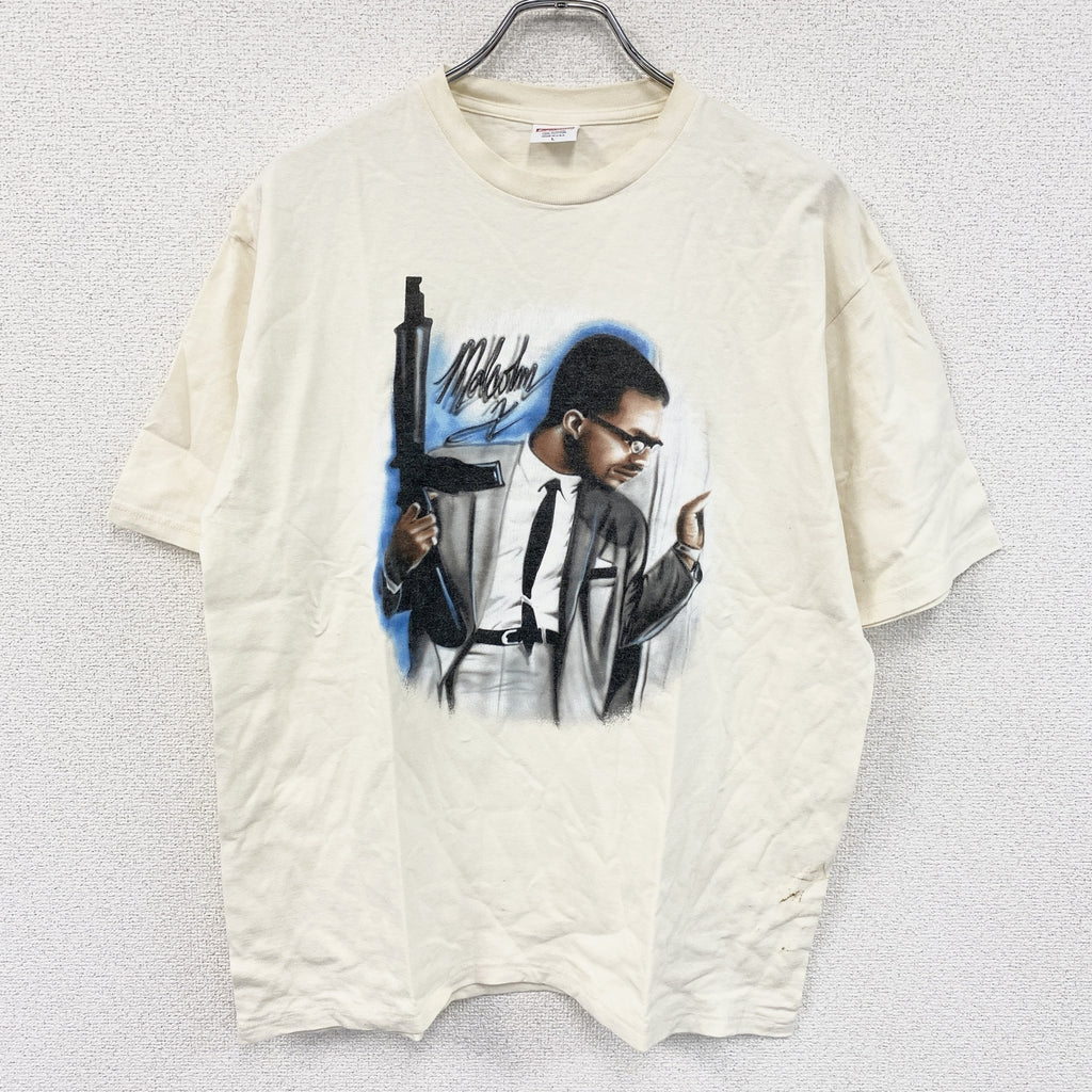 Supreme　シュプリーム　半袖プリントTシャツ　Malcom X　白　ホワイト　Lサイズ　古着