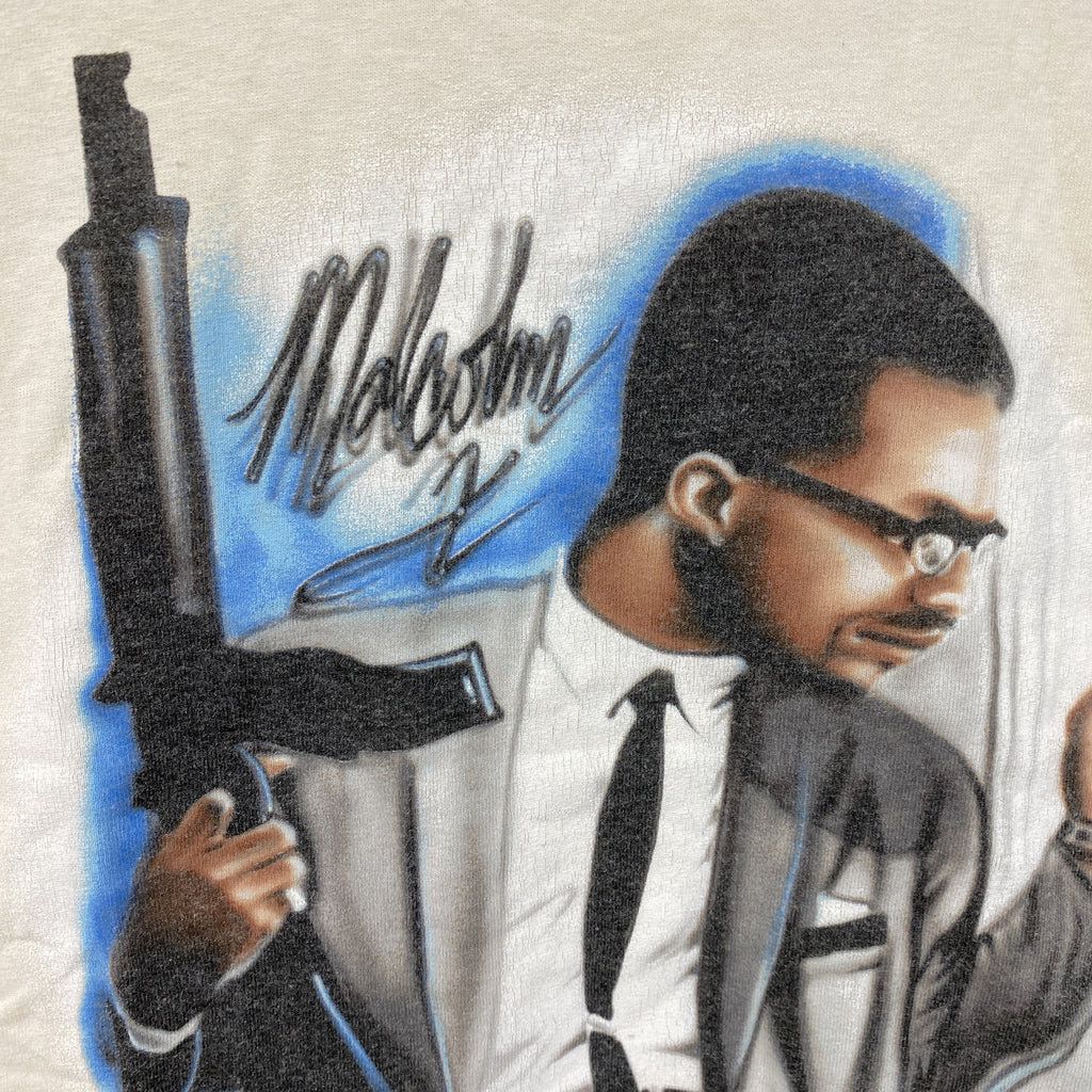 Supreme　シュプリーム　半袖プリントTシャツ　Malcom X　白　ホワイト　Lサイズ　古着