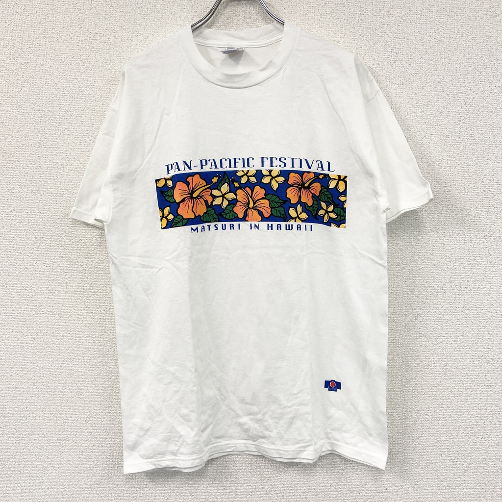 JERZEES　ジャージーズ　半袖プリントTシャツ　白　ホワイト　Lサイズ　古着