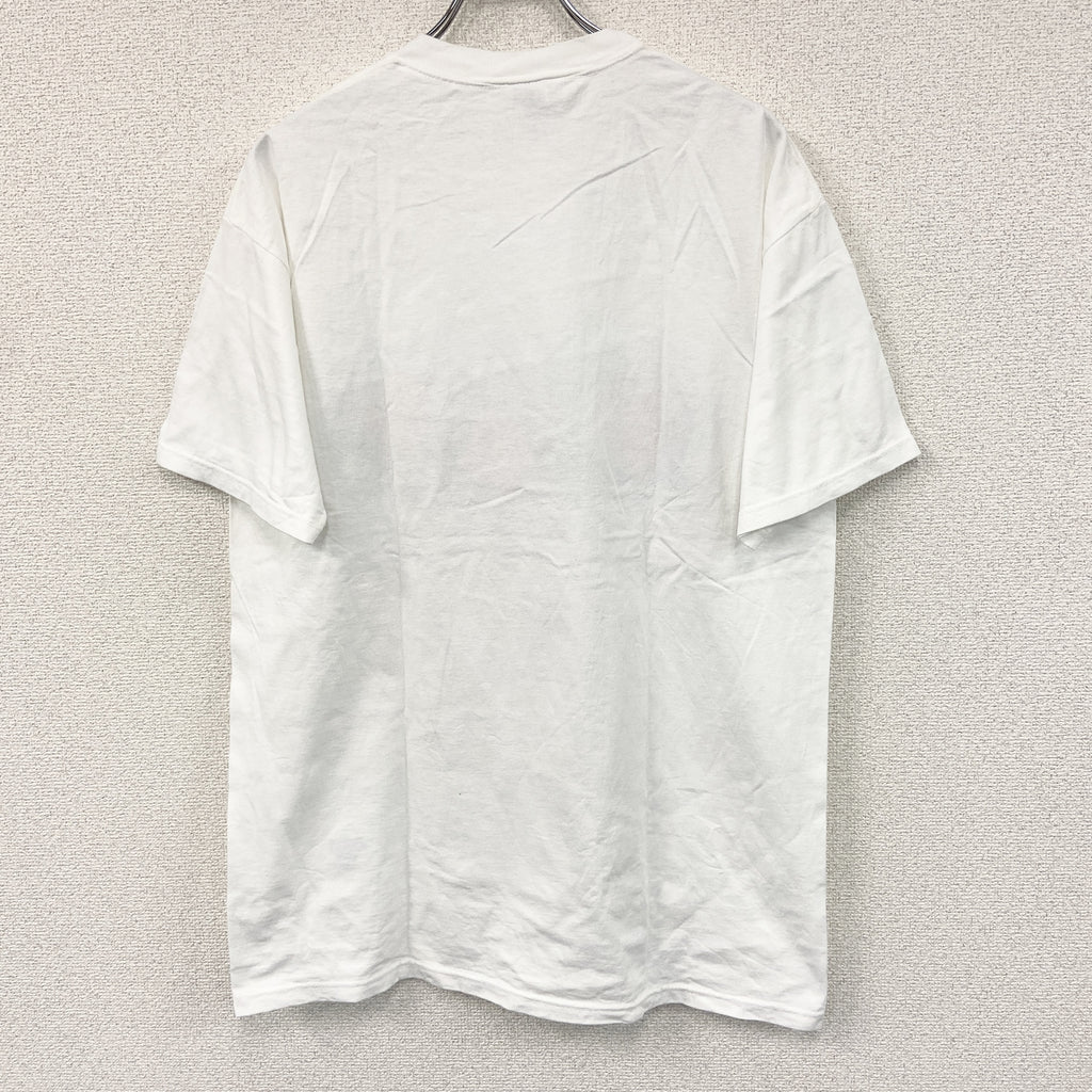 JERZEES　ジャージーズ　半袖プリントTシャツ　白　ホワイト　Lサイズ　古着