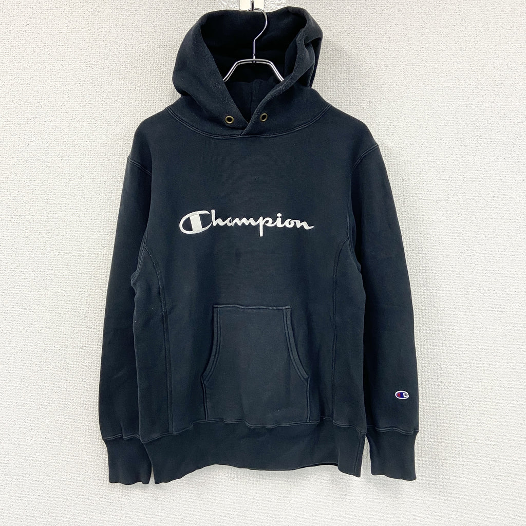 Champion　チャンピオン　スウェットパーカー/フーディー　黒　ブラック　Lサイズ　古着