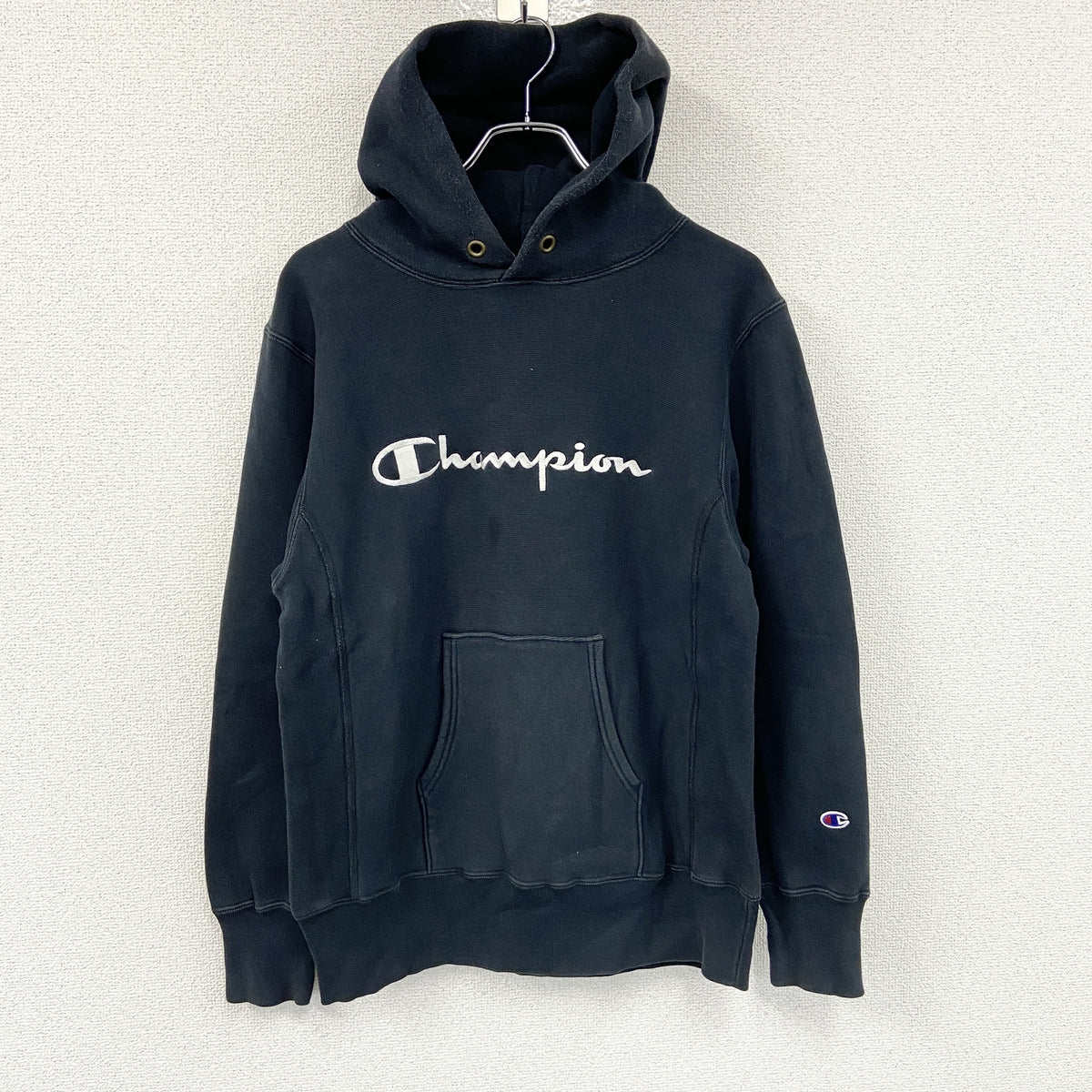 Champion　チャンピオン　スウェットパーカー/フーディー　黒　ブラック　Lサイズ　古着