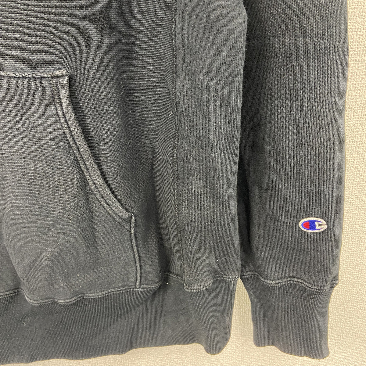 Champion　チャンピオン　スウェットパーカー/フーディー　黒　ブラック　Lサイズ　古着