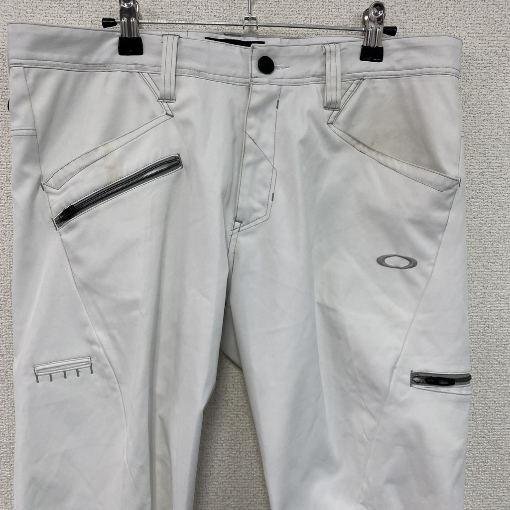 OAKLEY　オークリー　Skull 3D Tapered　ストレッチパンツ　白　ホワイト　34サイズ　古着