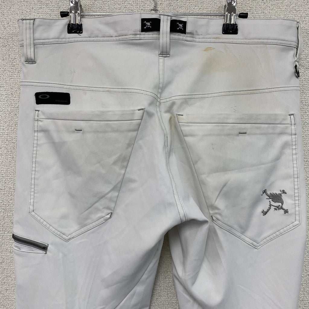 OAKLEY　オークリー　Skull 3D Tapered　ストレッチパンツ　白　ホワイト　34サイズ　古着