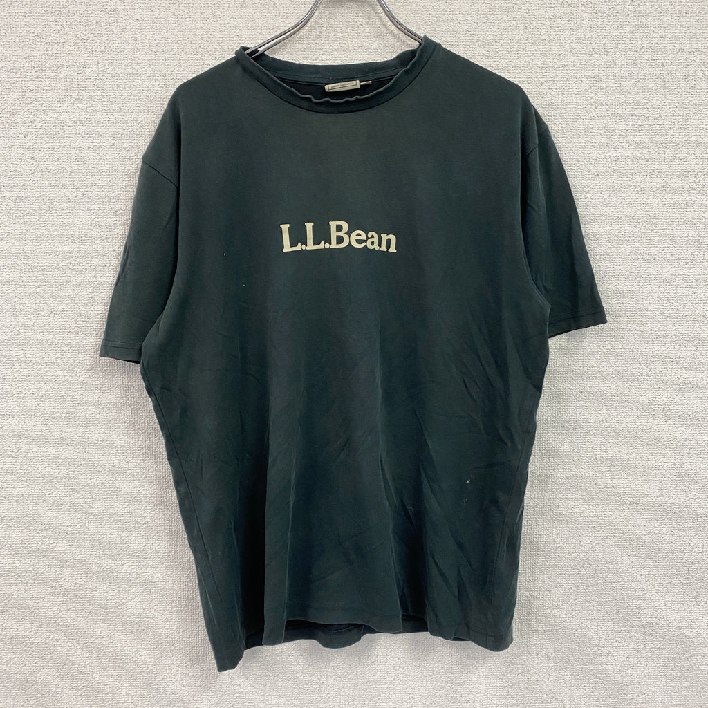 L.L.Bean　エルエルビーン　半袖プリントTシャツ　深緑　ディープグリーン　Lサイズ　古着
