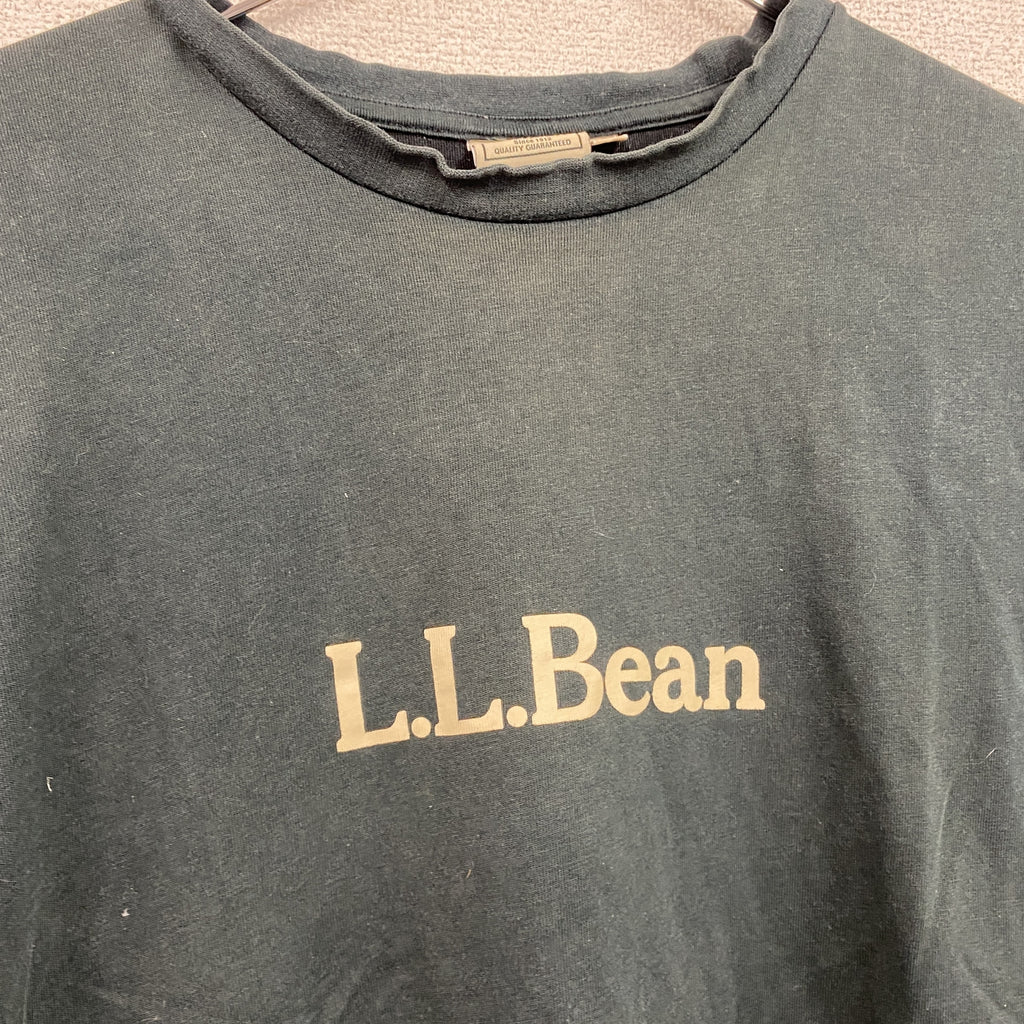 L.L.Bean　エルエルビーン　半袖プリントTシャツ　深緑　ディープグリーン　Lサイズ　古着