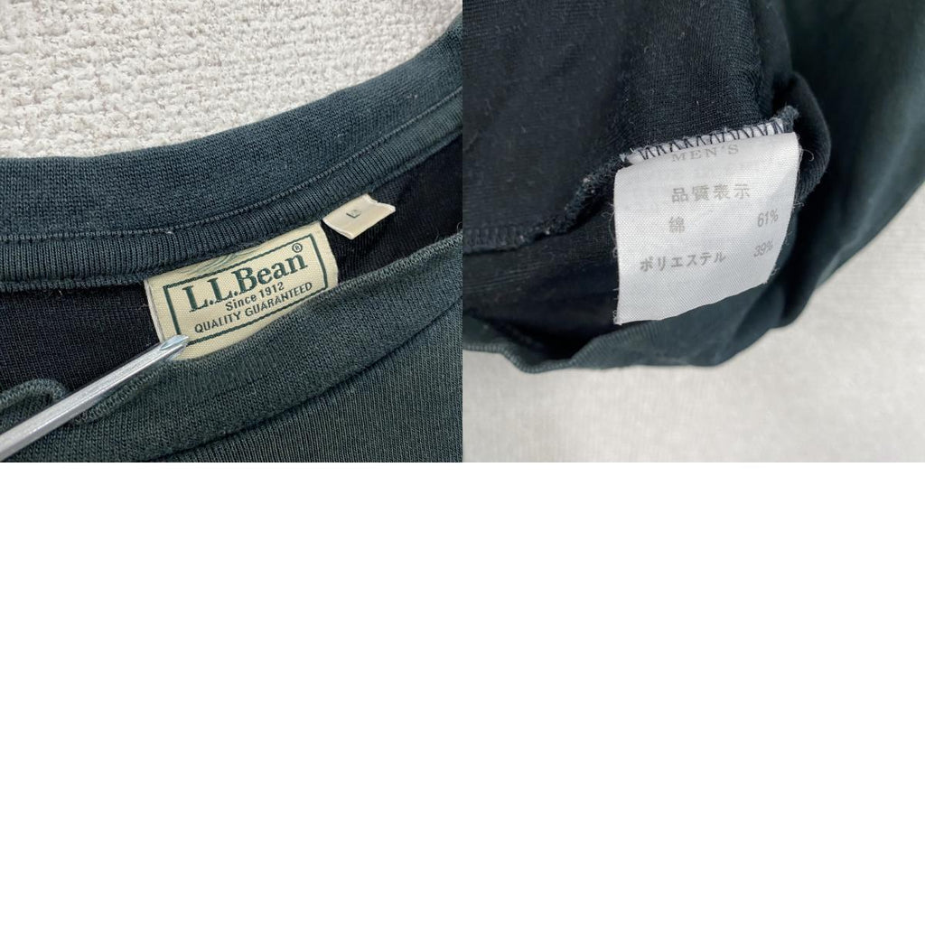 L.L.Bean　エルエルビーン　半袖プリントTシャツ　深緑　ディープグリーン　Lサイズ　古着