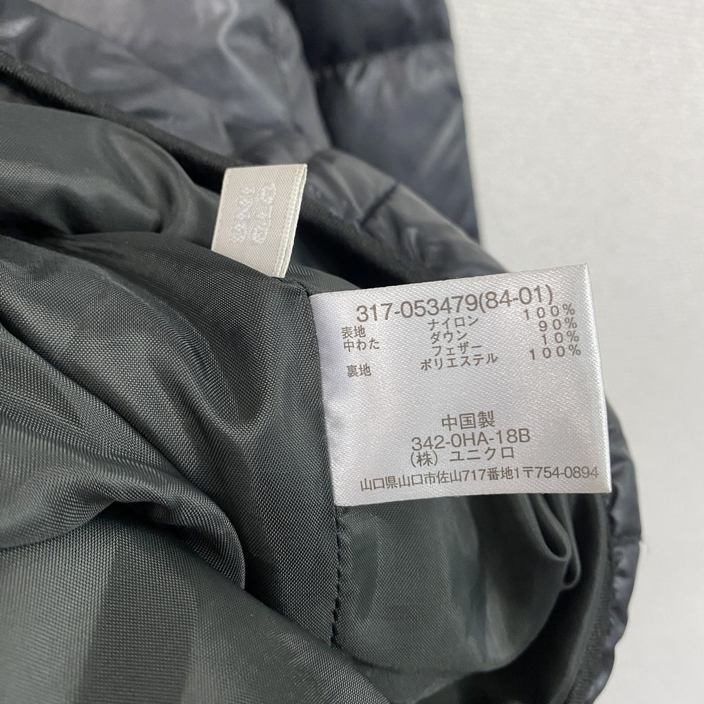 UNIQLO　ユニクロ　ダウンジャケット　ダウン90％　黒　ブラック　XLサイズ　古着