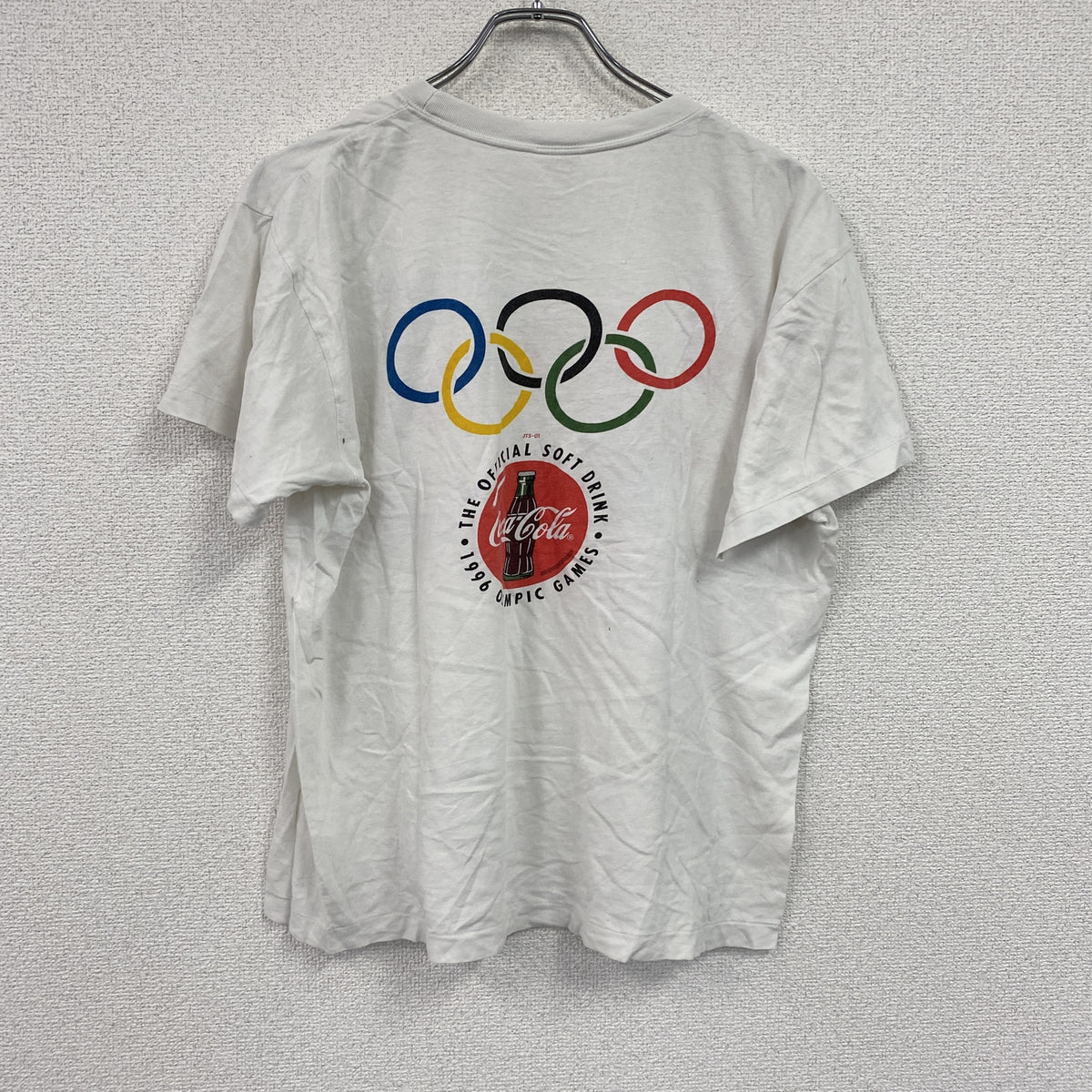Coca Cola　コカ・コーラ　オリンピック　半袖プリントTシャツ　シングルステッチ　ヴィンテージ　白　ホワイト　古着