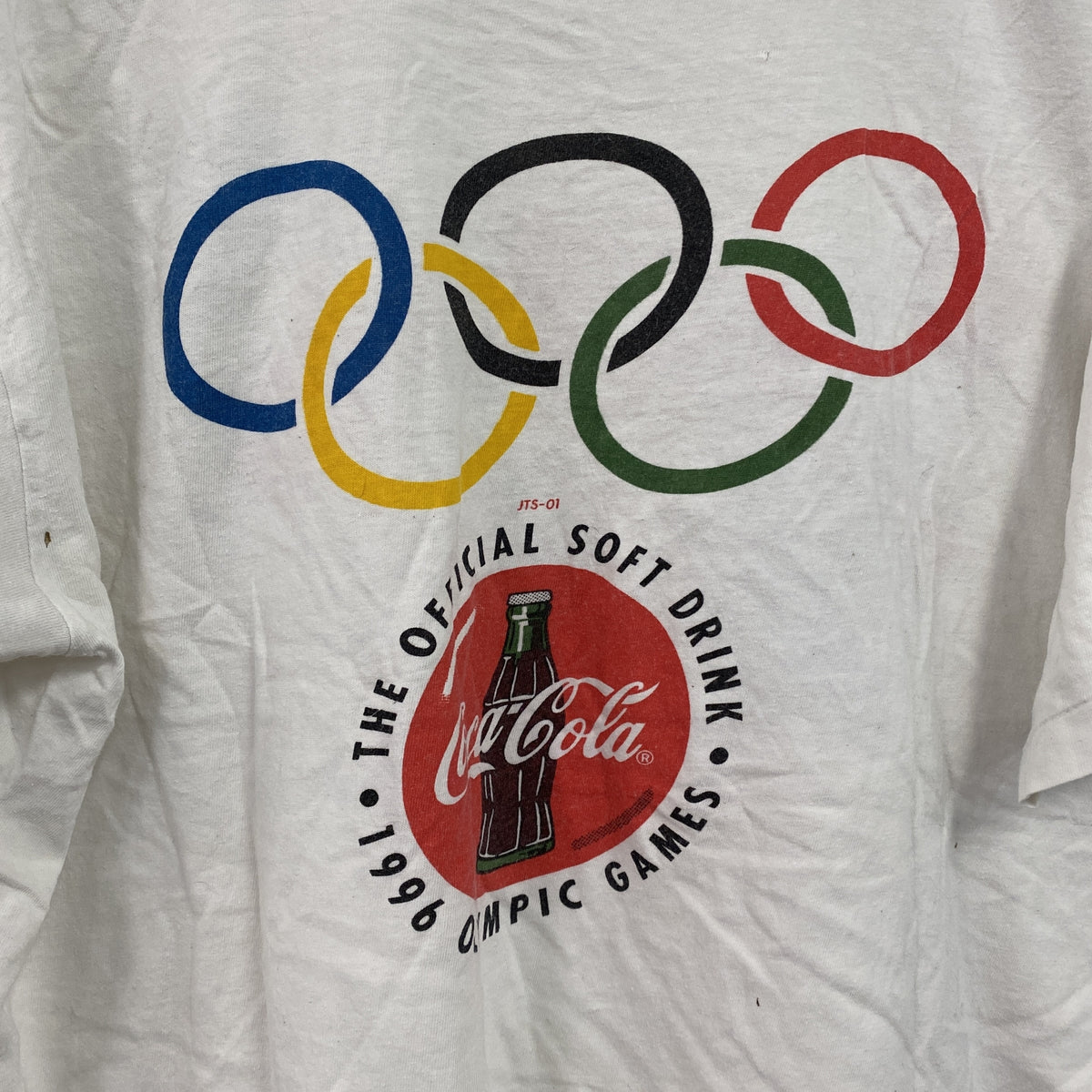 Coca Cola　コカ・コーラ　オリンピック　半袖プリントTシャツ　シングルステッチ　ヴィンテージ　白　ホワイト　古着