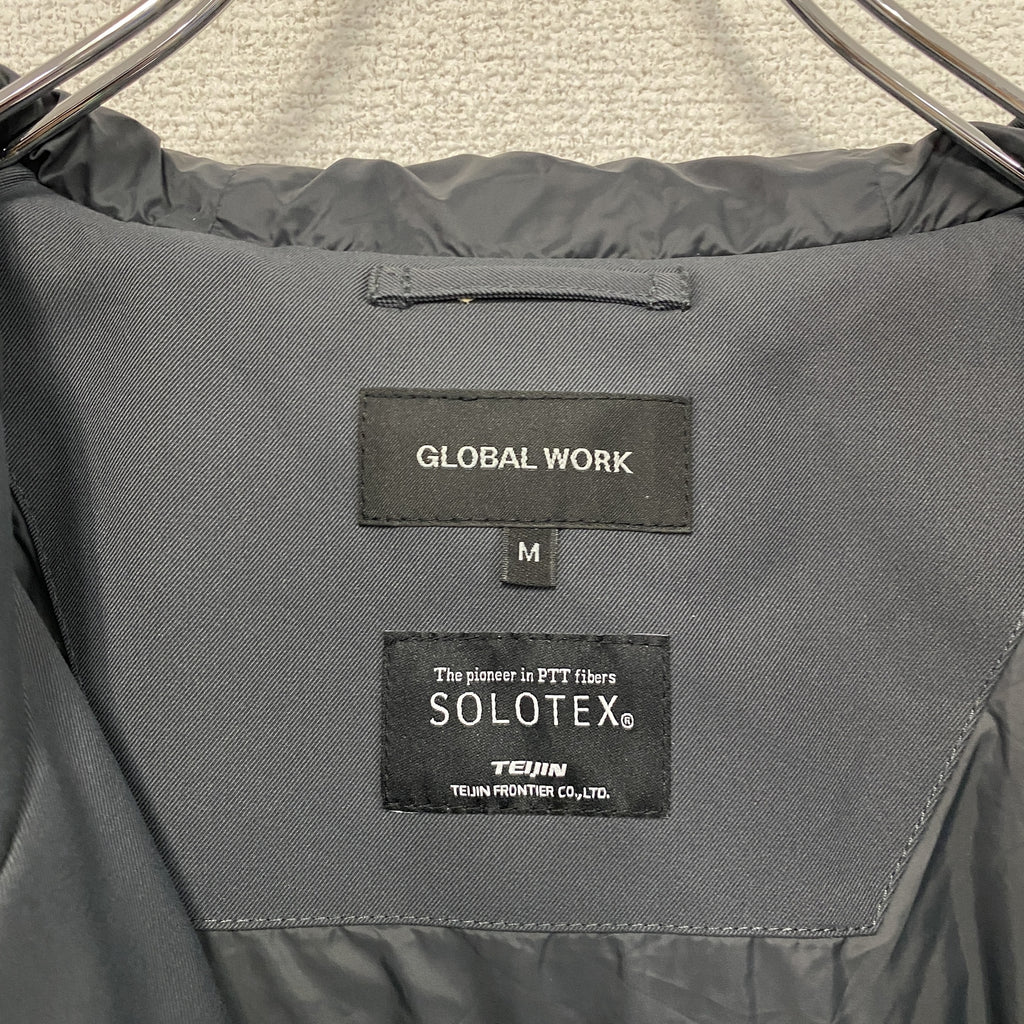 GLOBAL WORK　グローバルワーク　SOLOTEX　ライトウォームスマートブルゾン　中綿入り　紺　ネイビー　Mサイズ　古着