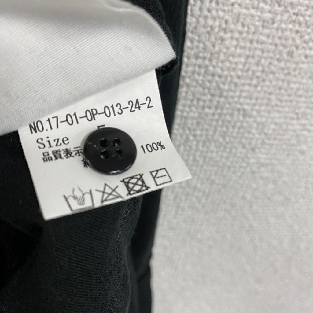 Yuni　ユニ　長袖シャツワンピース　黒　ブラック　Fサイズ　古着