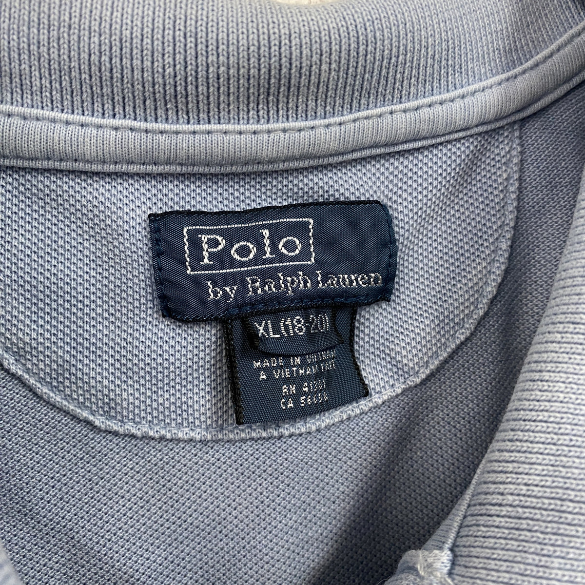 Polo by Ralph Laure　ラルフローレン　半袖ポロシャツ　水色　ライトブルー　XLサイズ　古着