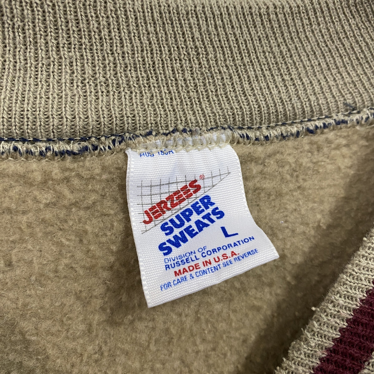 JERZEES　ジャージーズ　スウェット/トレーナー　カーキ　Lサイズ　古着