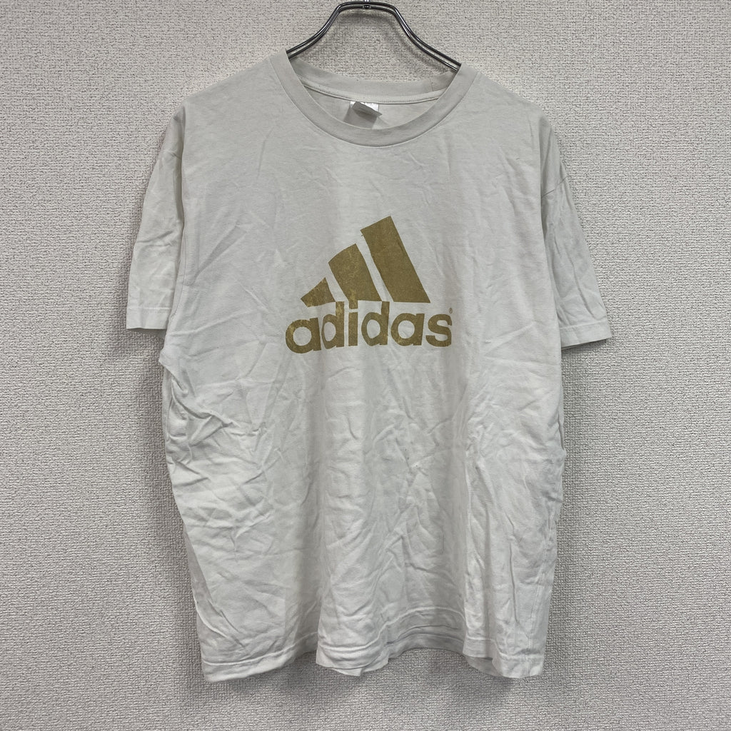 adidasアディダス　半袖プリントTシャツ　白　ホワイト　XOサイズ　古着