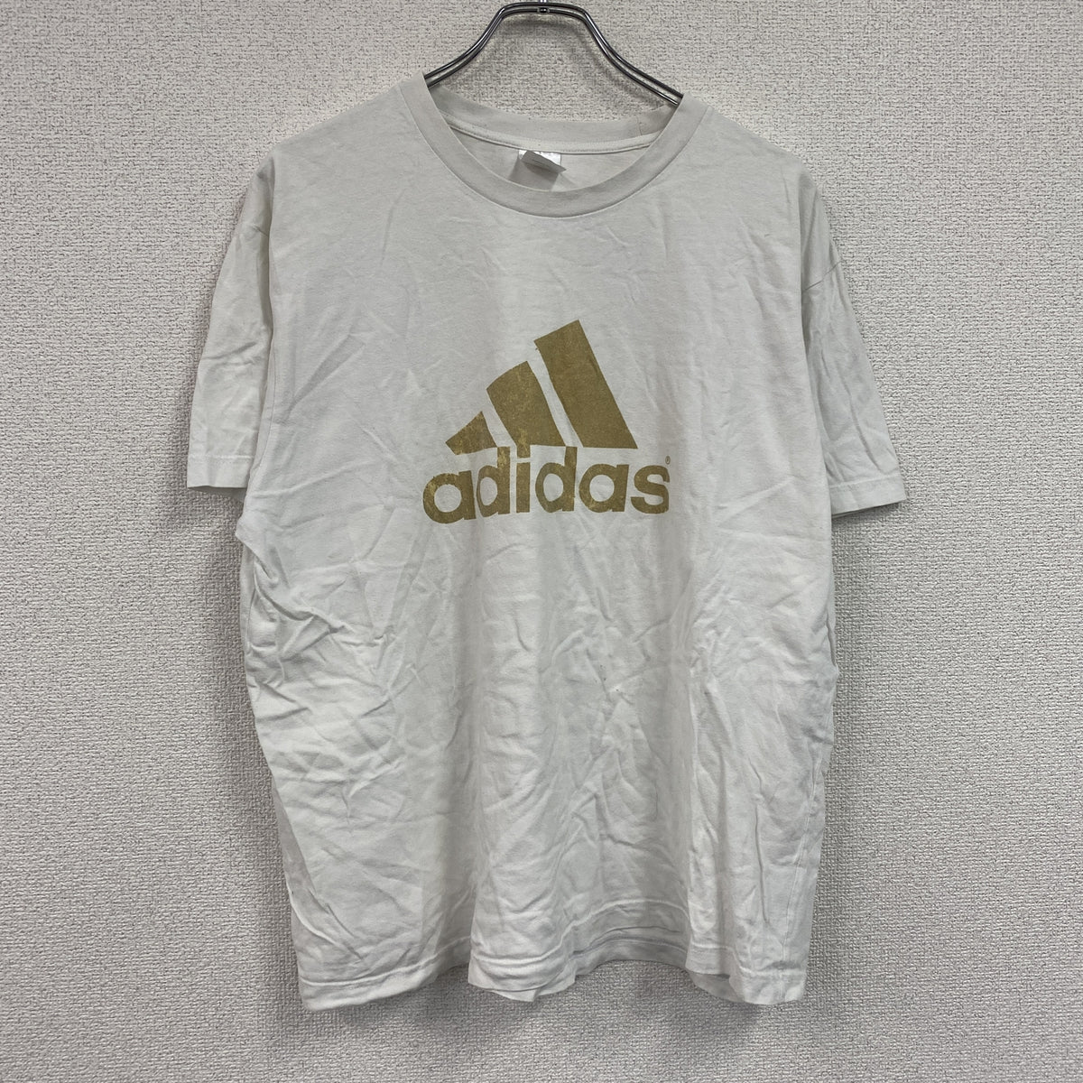adidasアディダス　半袖プリントTシャツ　白　ホワイト　XOサイズ　古着