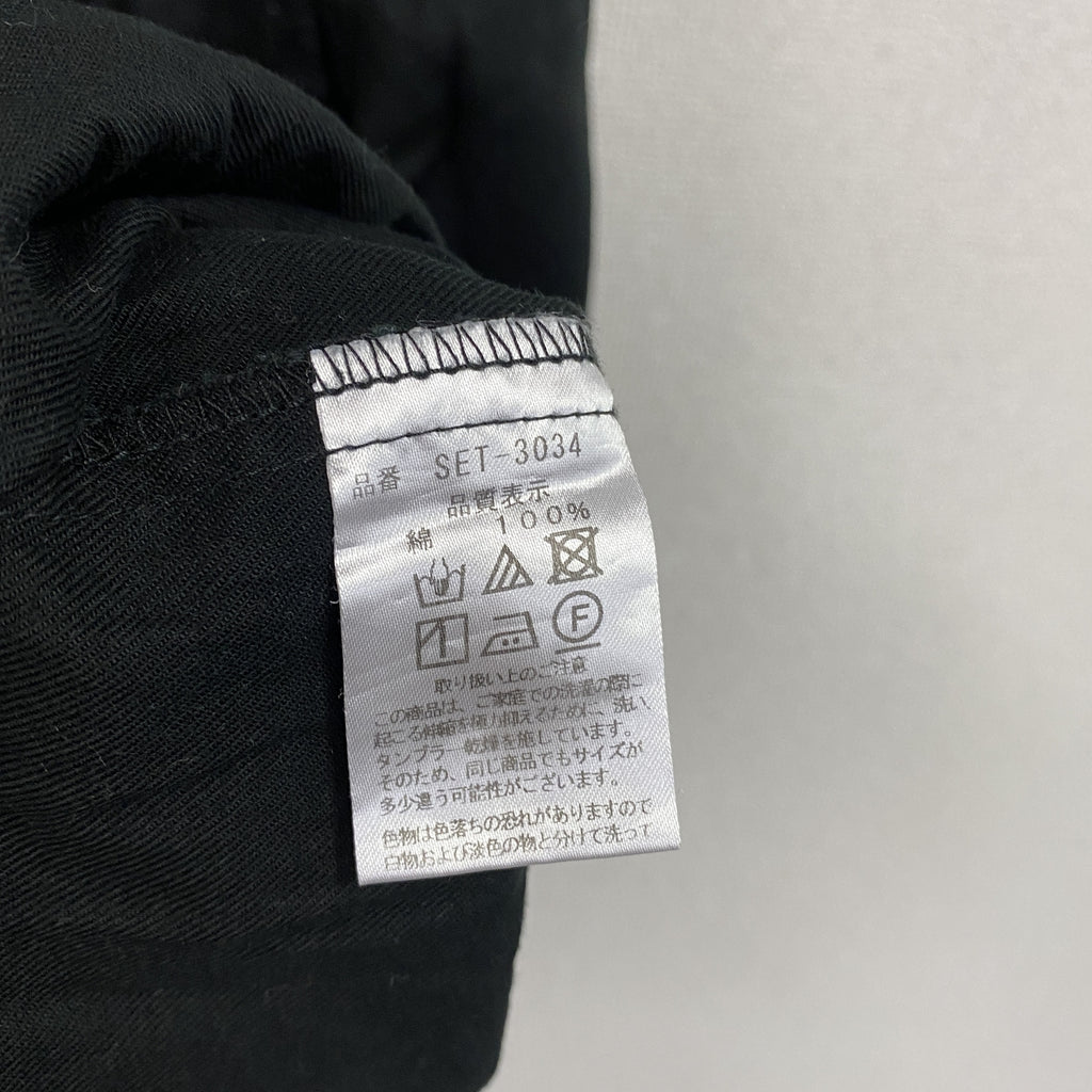 SETTEN　半袖シャツワンピース　黒　ブラック　古着