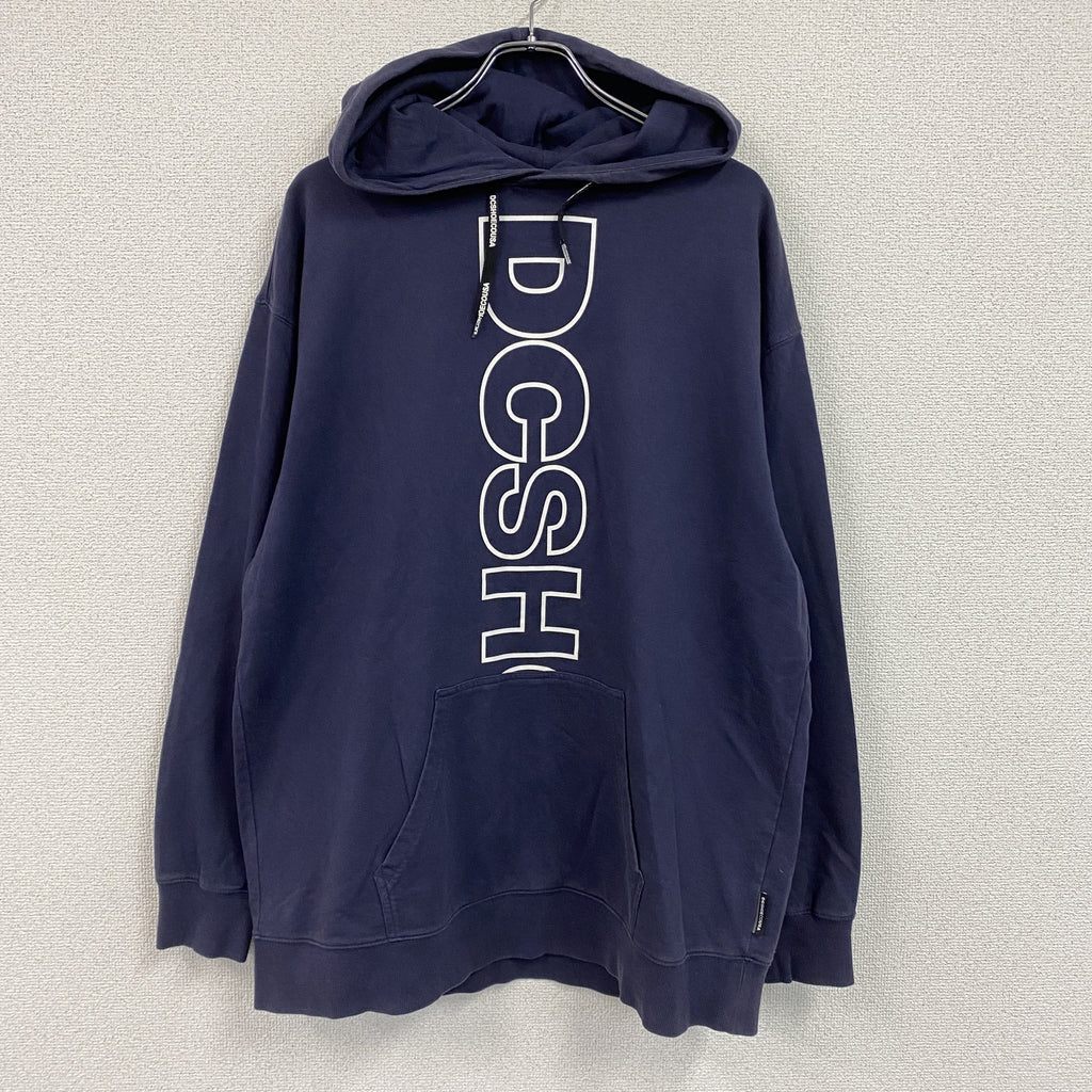 DC SHOES　スウェットパーカー/フーディー　紺　ネイビー　Lサイズ　古着