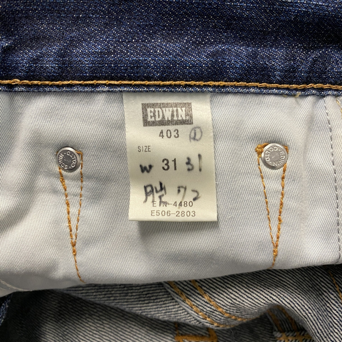 EDWIN　エドウィン　デニムパンツ/ジーンズ　ジップフライ　インディゴ　31サイズ　古着