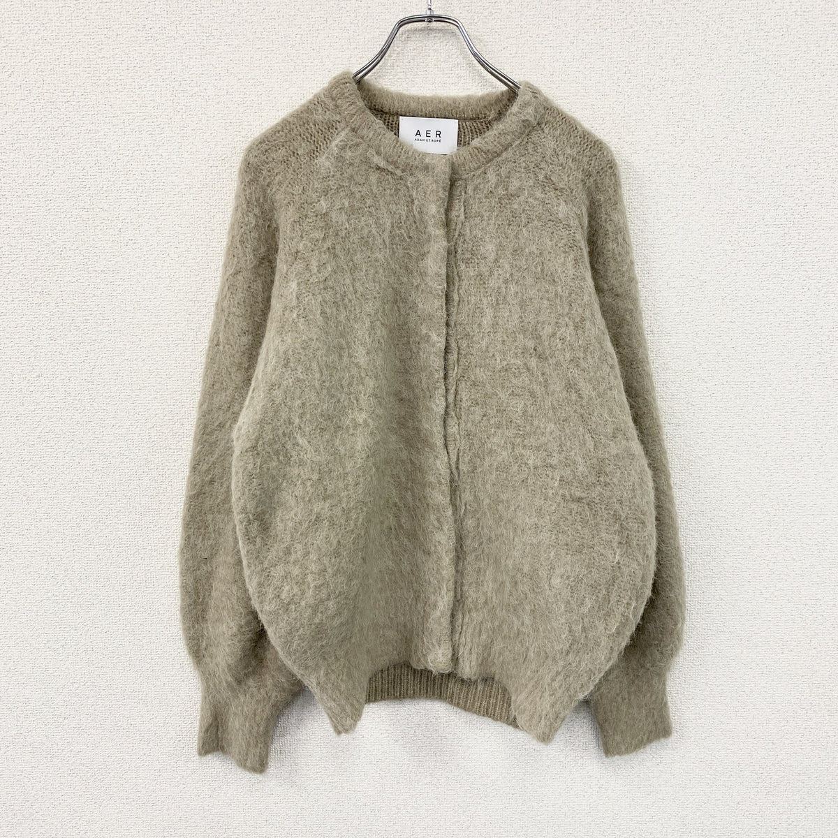 ADAM ET ROPE　アダムエロぺ　ニットカーディガン　ベージュ　Fサイズ　古着