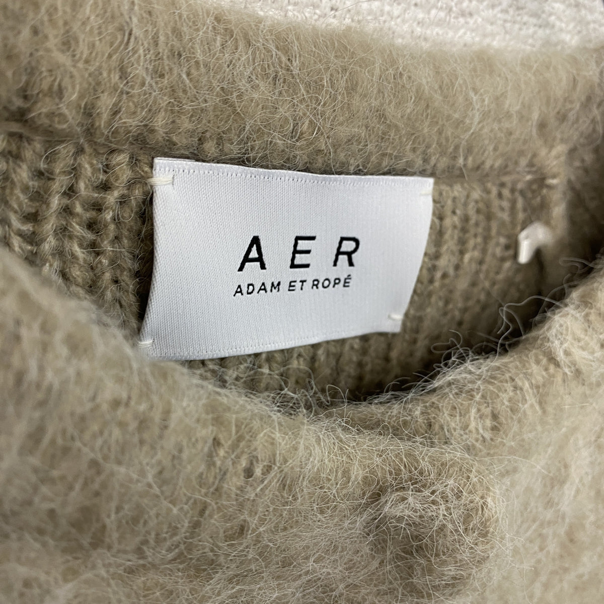 ADAM ET ROPE　アダムエロぺ　ニットカーディガン　ベージュ　Fサイズ　古着
