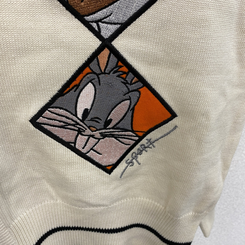 JC de CASTELBAJAC　カステルバジャック　ニットカーディガン　バックスバニー　アイボリー　古着
