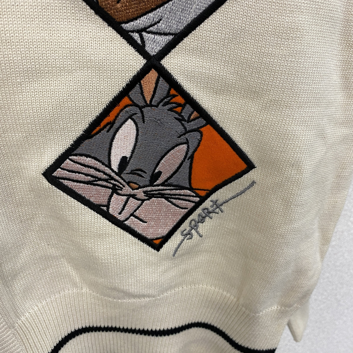 JC de CASTELBAJAC　カステルバジャック　ニットカーディガン　バックスバニー　アイボリー　古着
