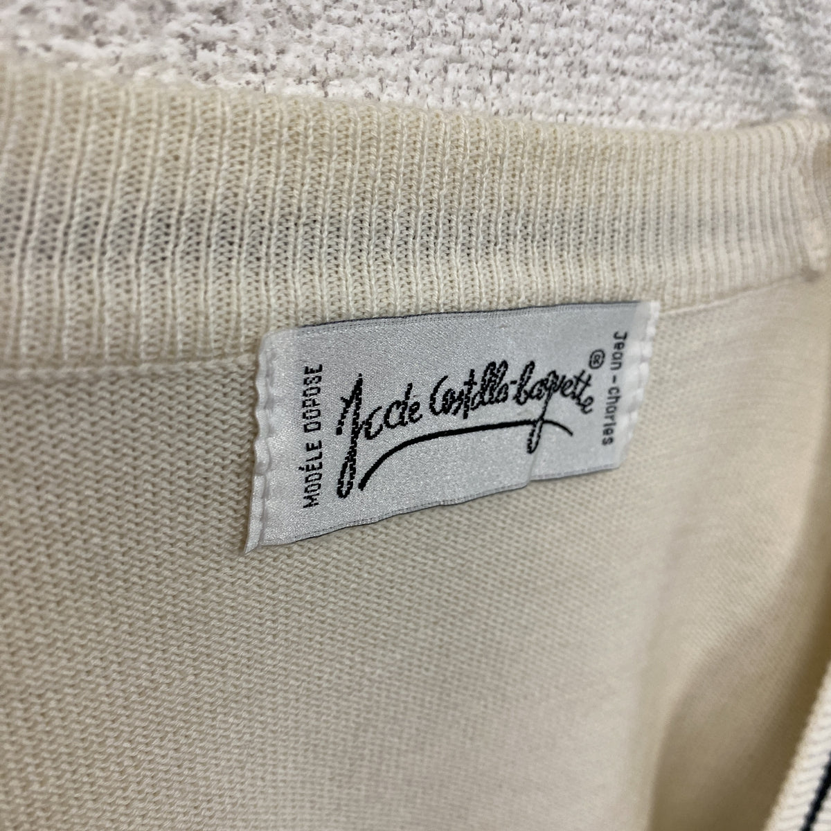 JC de CASTELBAJAC　カステルバジャック　ニットカーディガン　バックスバニー　アイボリー　古着