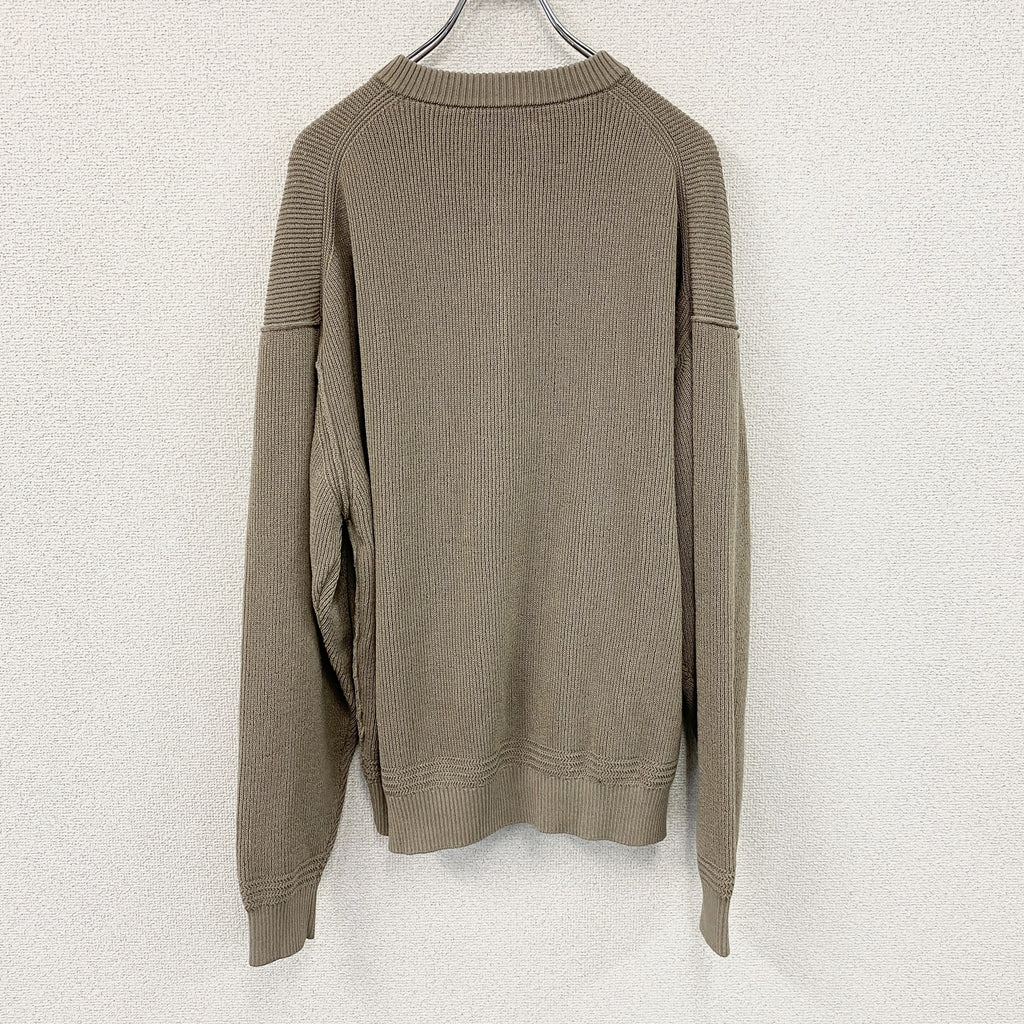 ADAM ET ROPE　アダムエロぺ　ニットカーディガン　ベージュ　Lサイズ　古着