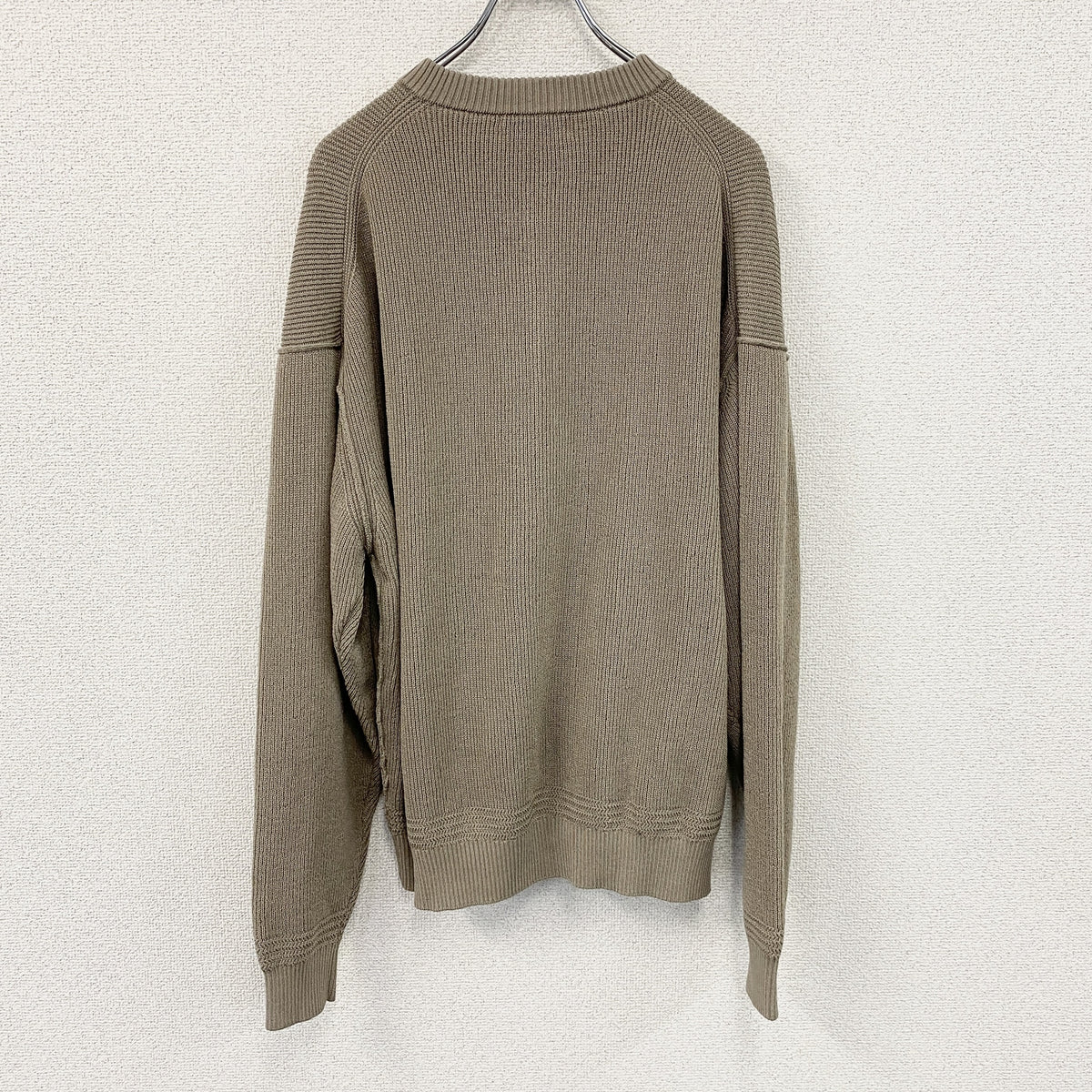 ADAM ET ROPE　アダムエロぺ　ニットカーディガン　ベージュ　Lサイズ　古着